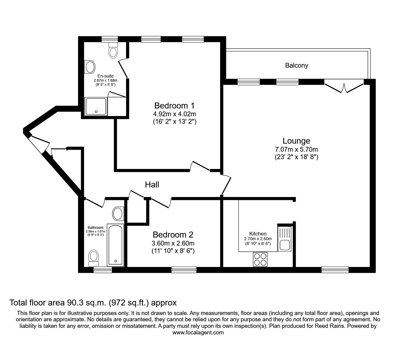 Floorplan of 2 bedroom  Flat to rent, High Street, Hull, East Riding of Yorkshi, HU1