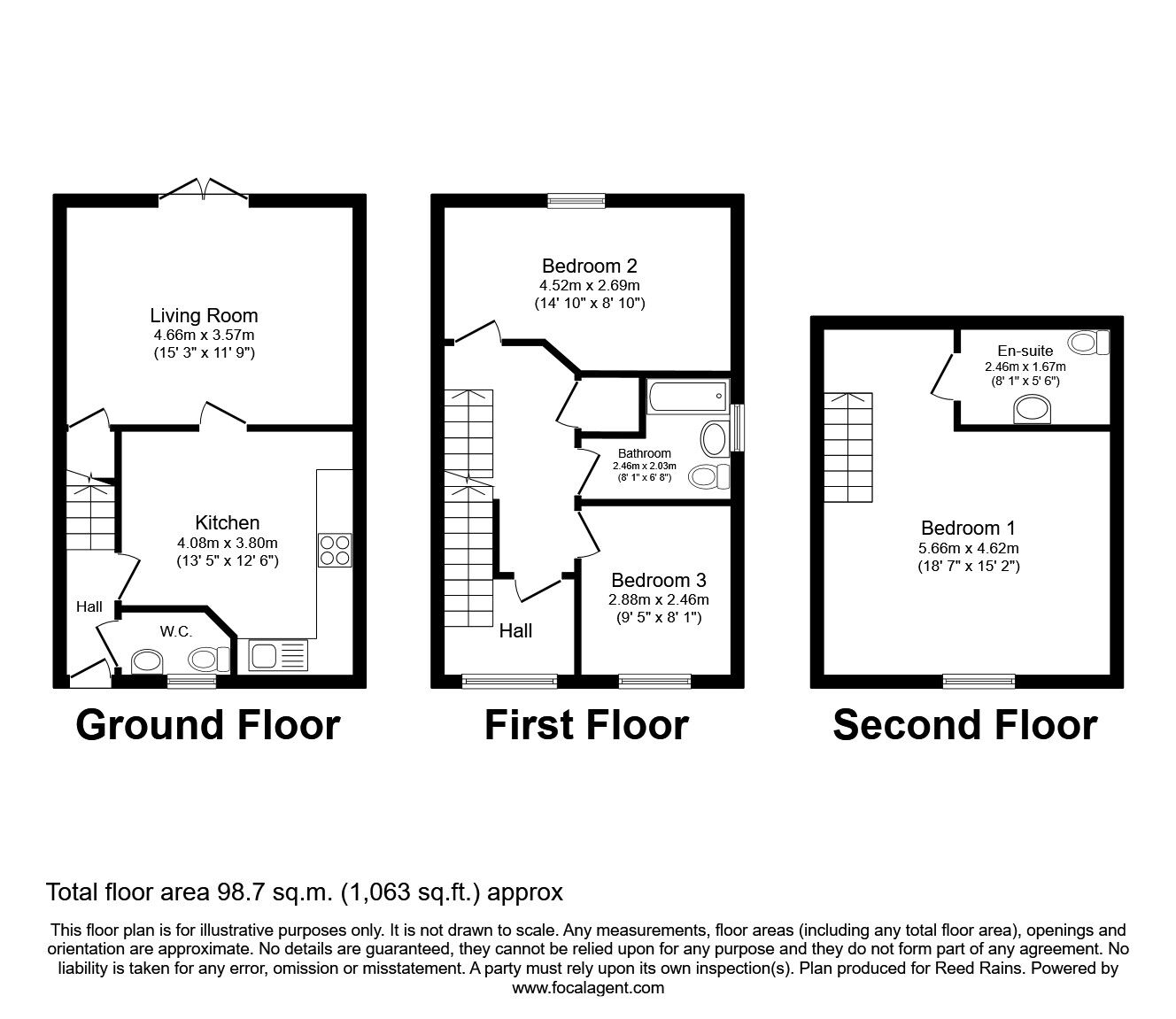 Floorplan of 3 bedroom Semi Detached House to rent, Waudby Way, Hull, East Riding Of Yorkshi, HU9