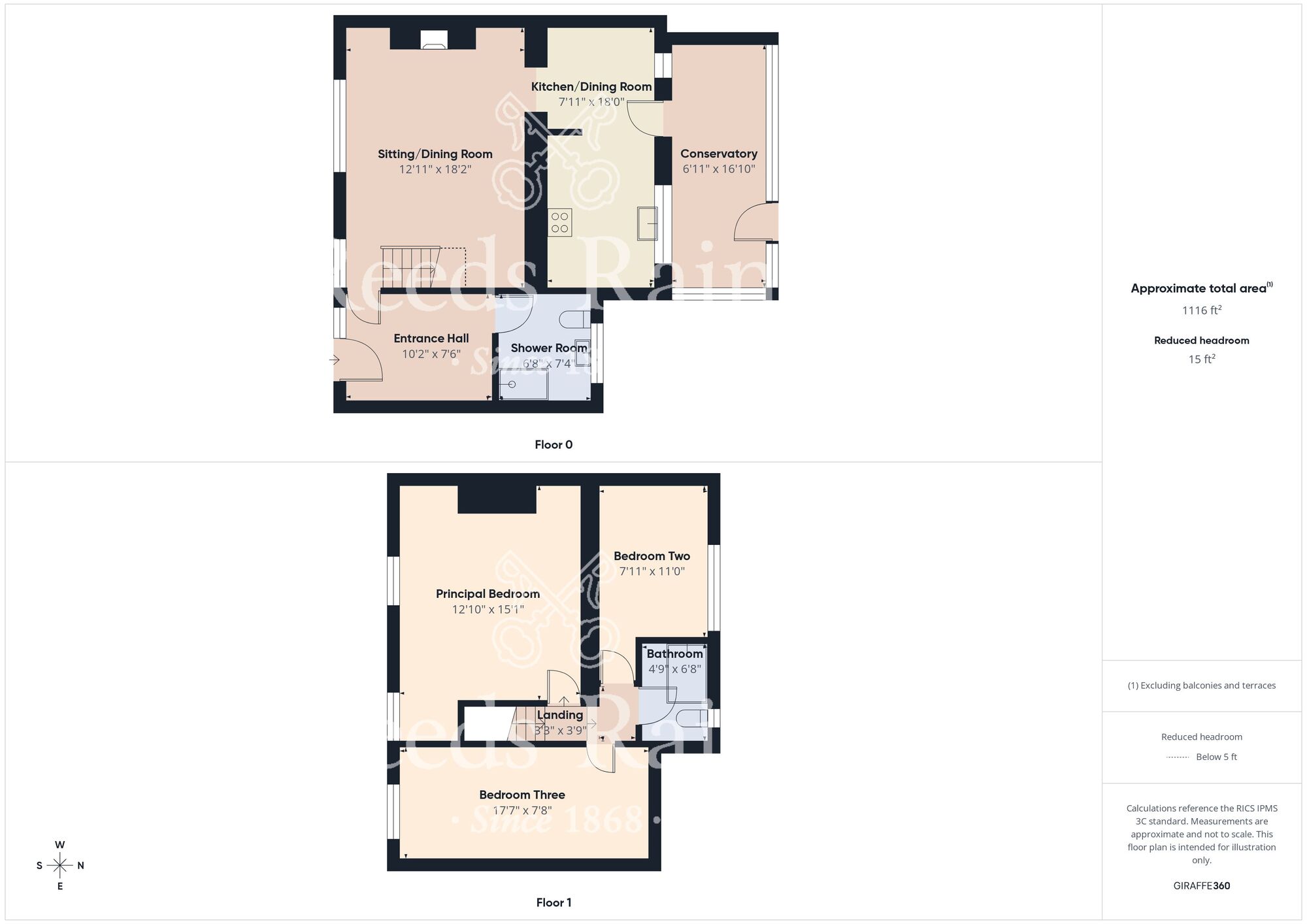 Floorplan of 3 bedroom Semi Detached House for sale, Lauty Lane, Long Riston, East Yorkshire, HU11