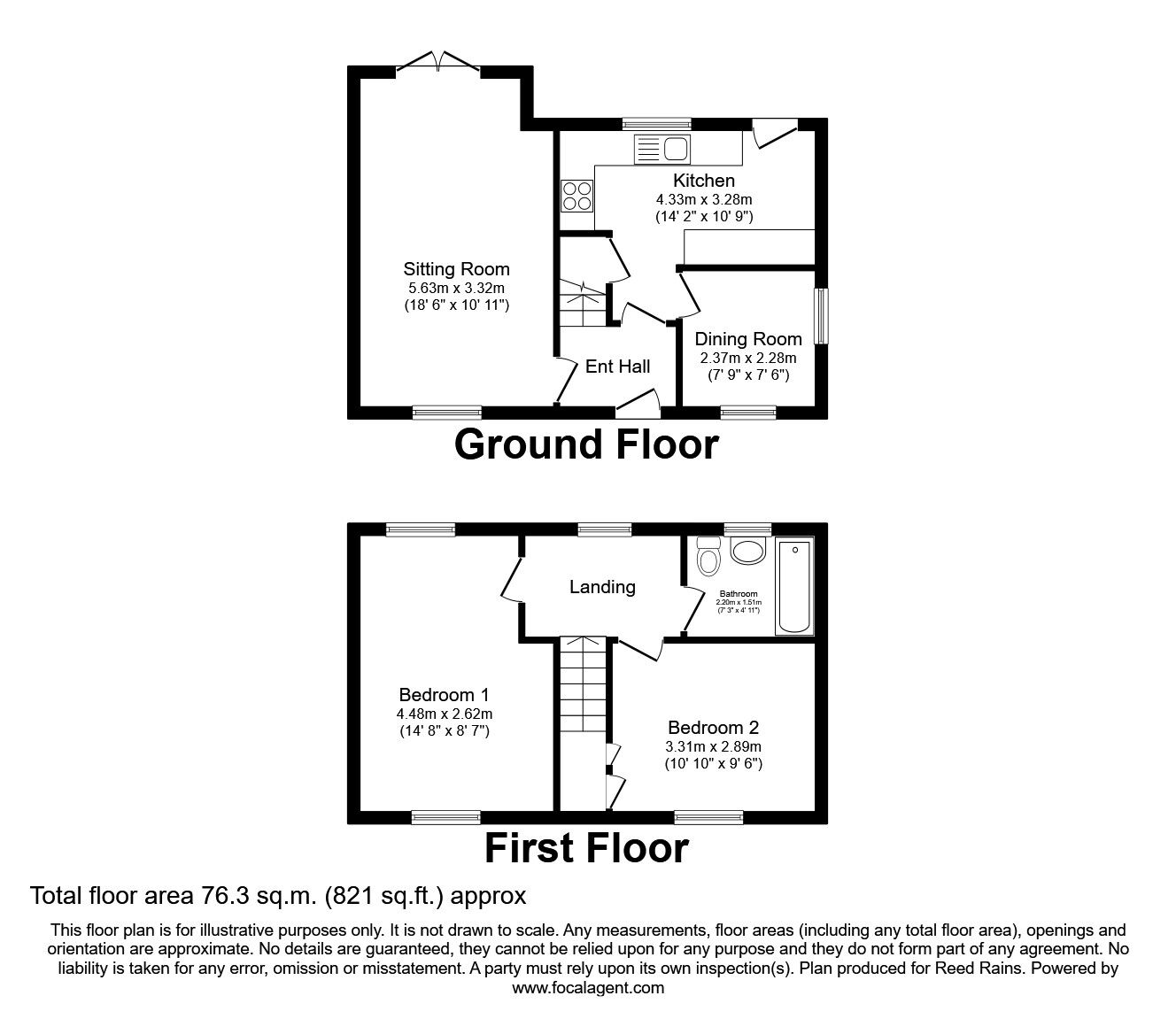 Floorplan of 2 bedroom Semi Detached House for sale, Nestor Grove, Hull, East Yorkshire, HU9