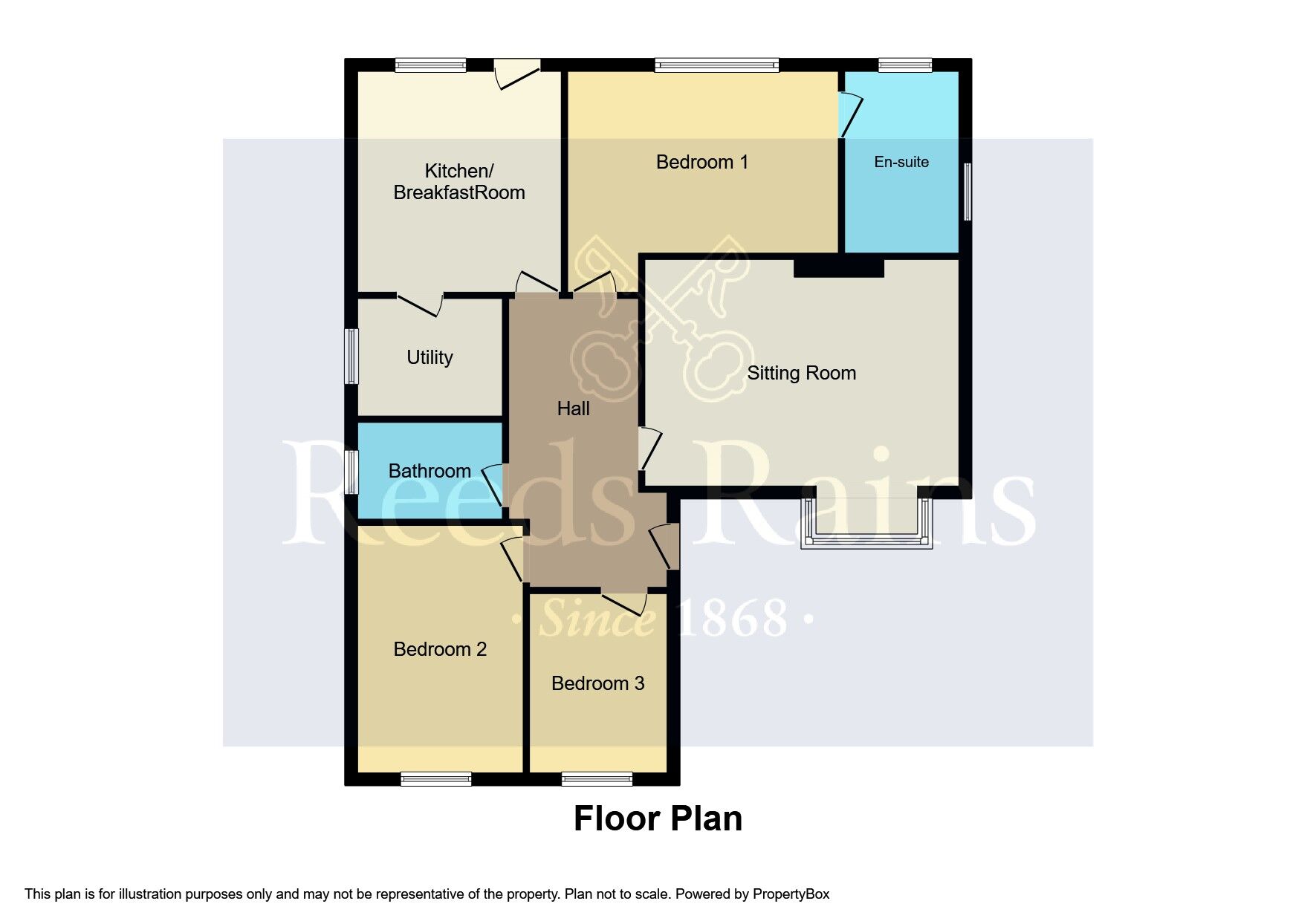 Floorplan of 3 bedroom Detached Bungalow for sale, Old Forge Way, Skirlaugh, East Yorkshire, HU11