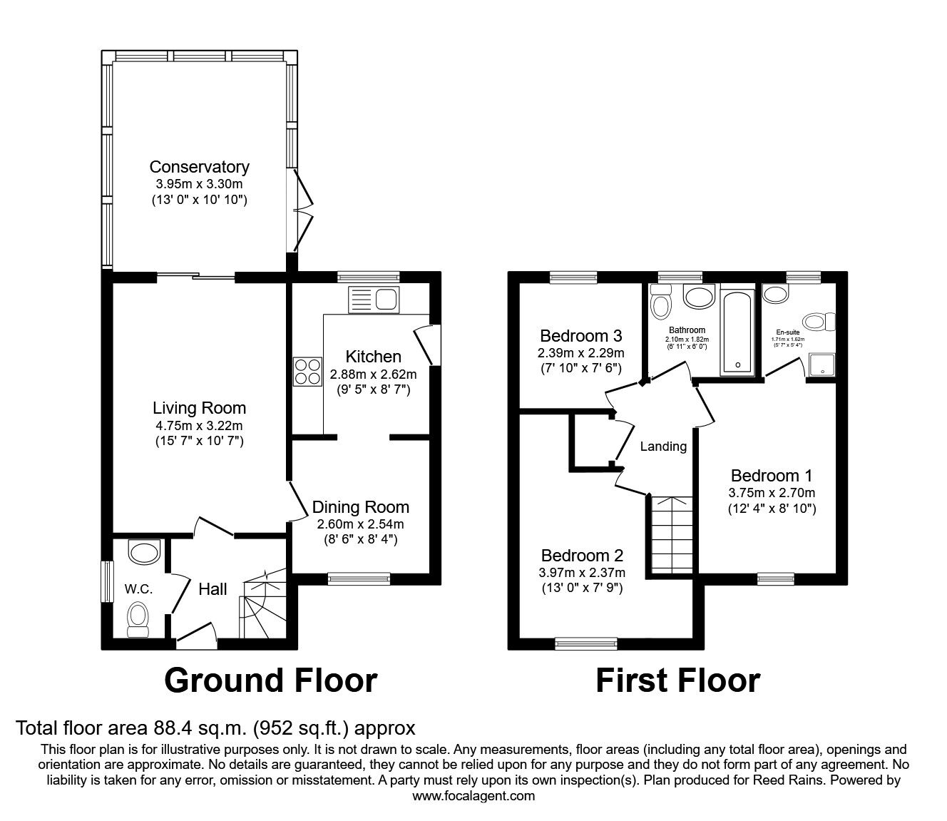 Floorplan of 3 bedroom Detached House for sale, Beamsley Way, Kingswood, East Yorkshire, HU7