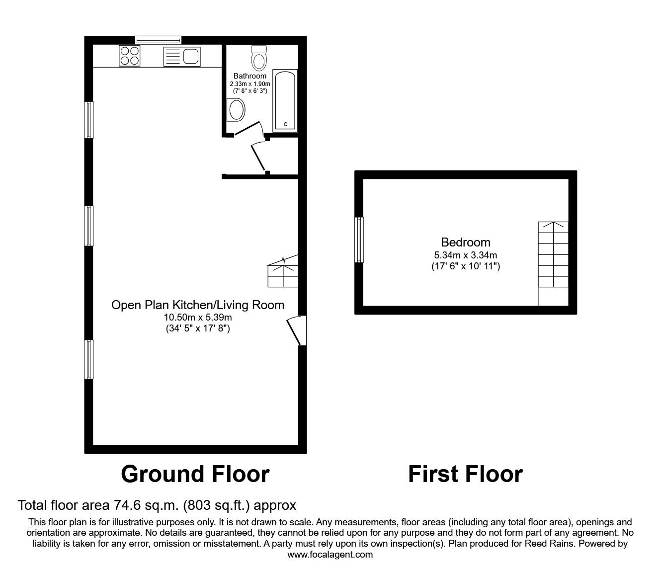 Floorplan of 1 bedroom Flat to rent, George Street, Hull, East Riding of Yorkshi, HU1