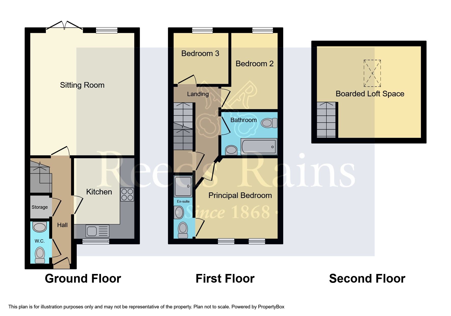 Floorplan of 3 bedroom Mid Terrace House for sale, Lambwath Hall Court, Bransholme, East Yorkshire, HU7
