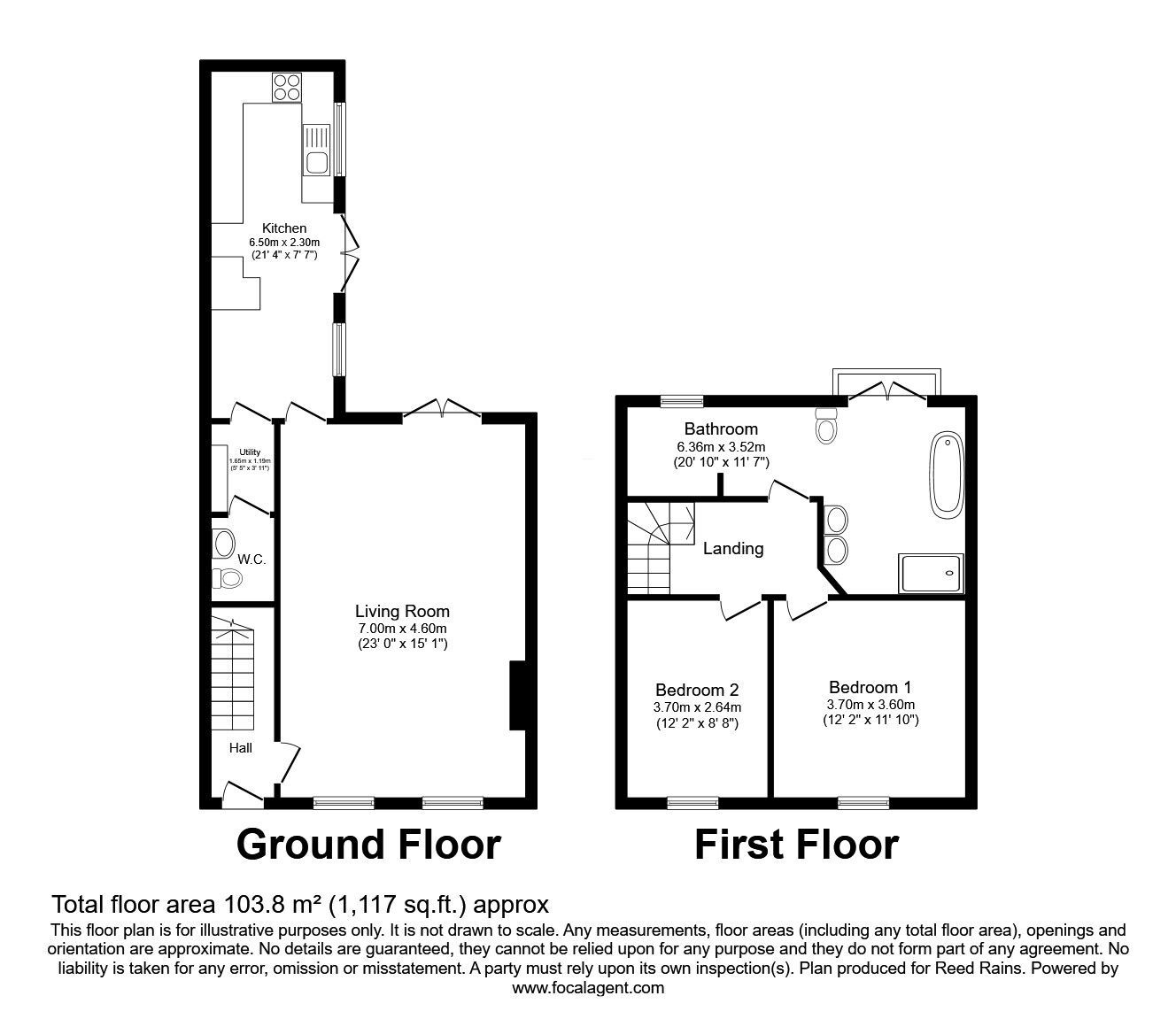 Floorplan of 2 bedroom End Terrace House for sale, Main Street, Paull, Hull, HU12
