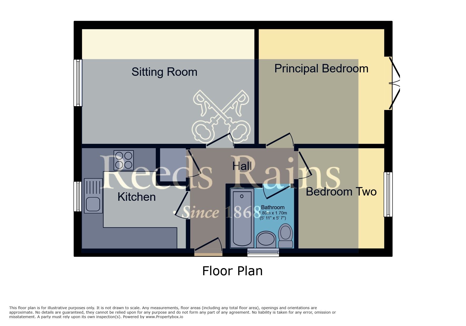 Floorplan of 2 bedroom Semi Detached Bungalow for sale, Preston Road, Hull, East Yorkshire, HU9