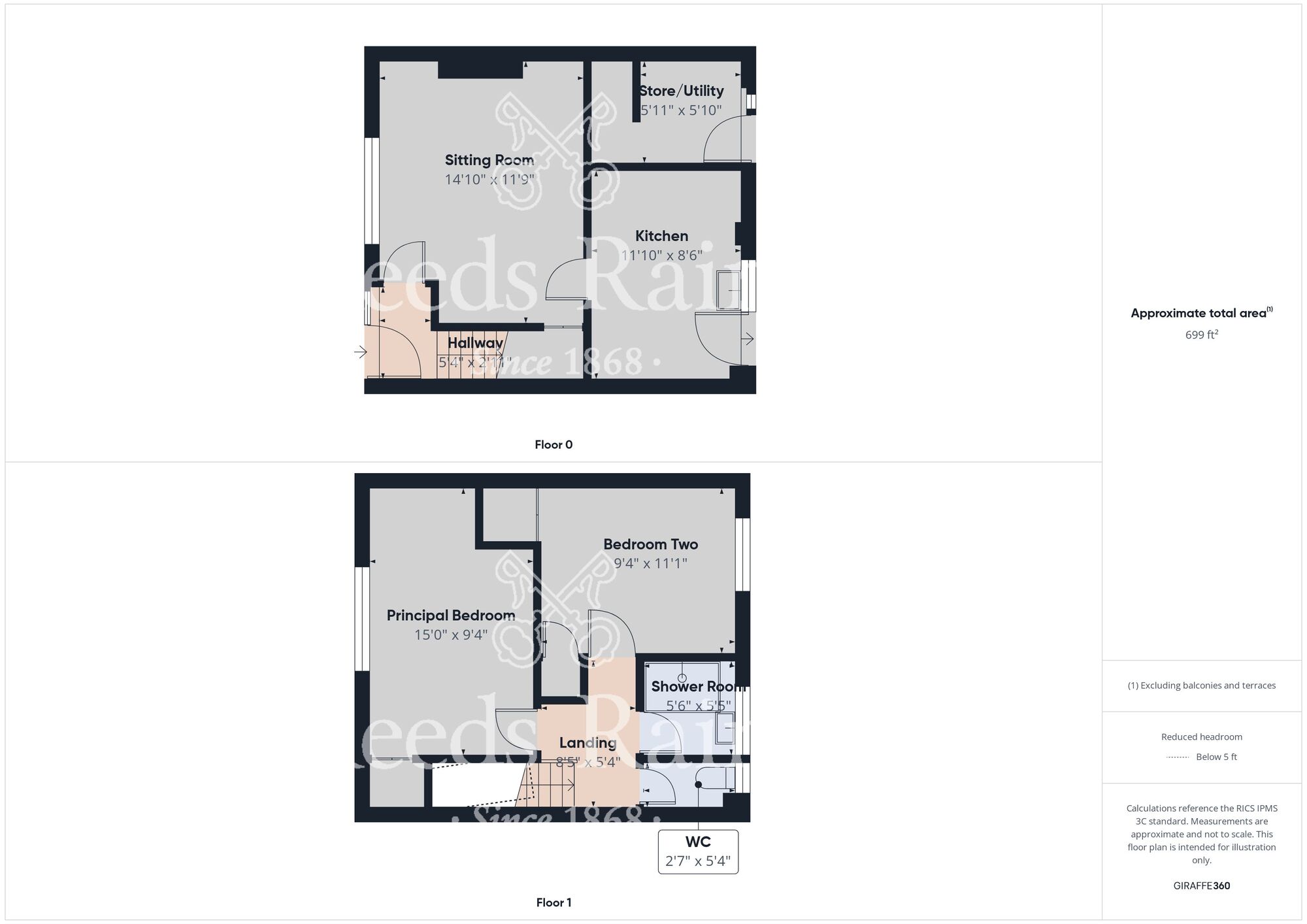Floorplan of 2 bedroom Mid Terrace House for sale, Brixton Close, Hull, East Yorkshire, HU8