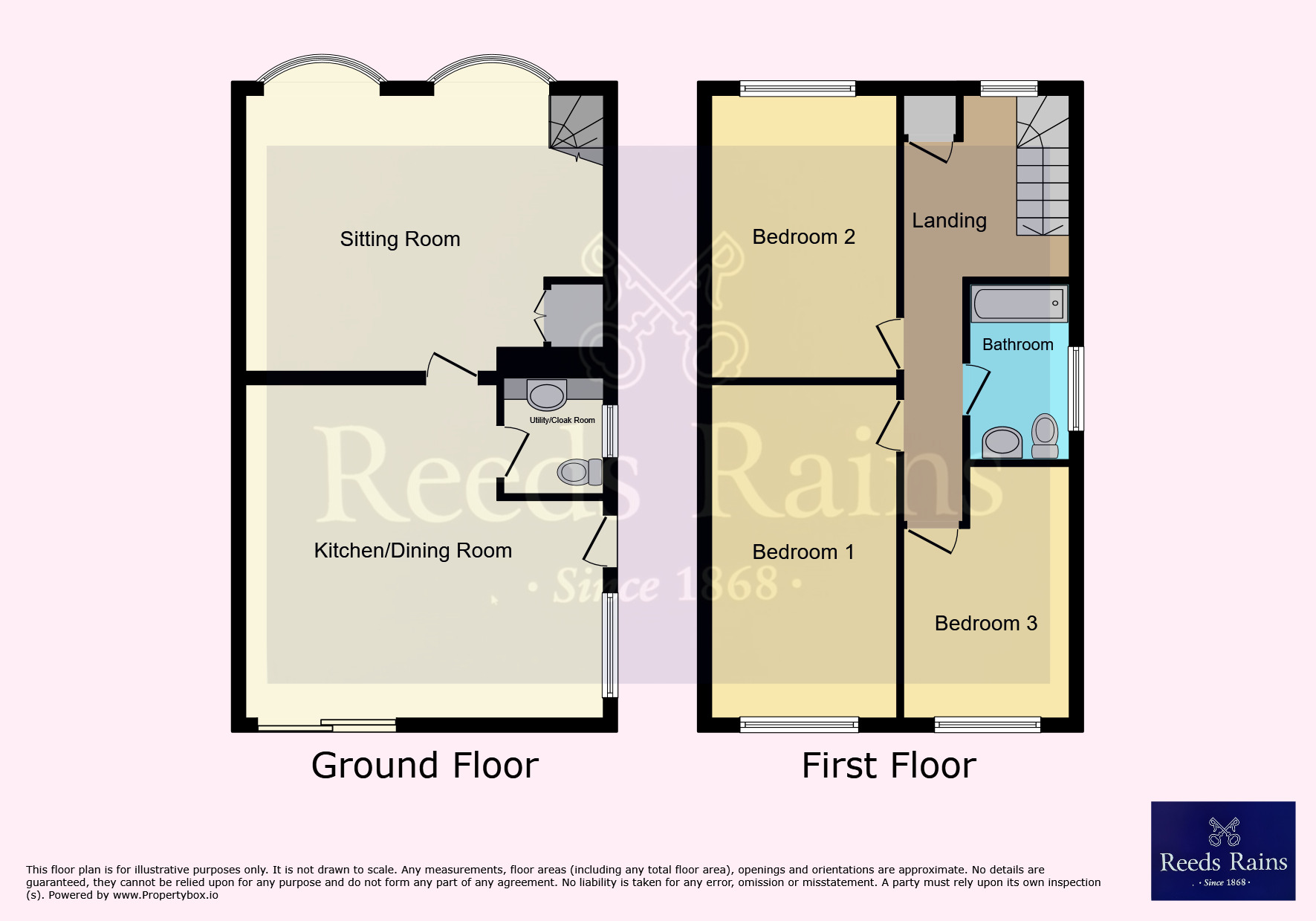 Floorplan of 3 bedroom Semi Detached House for sale, Constable Close, Sproatley, East Yorkshire, HU11