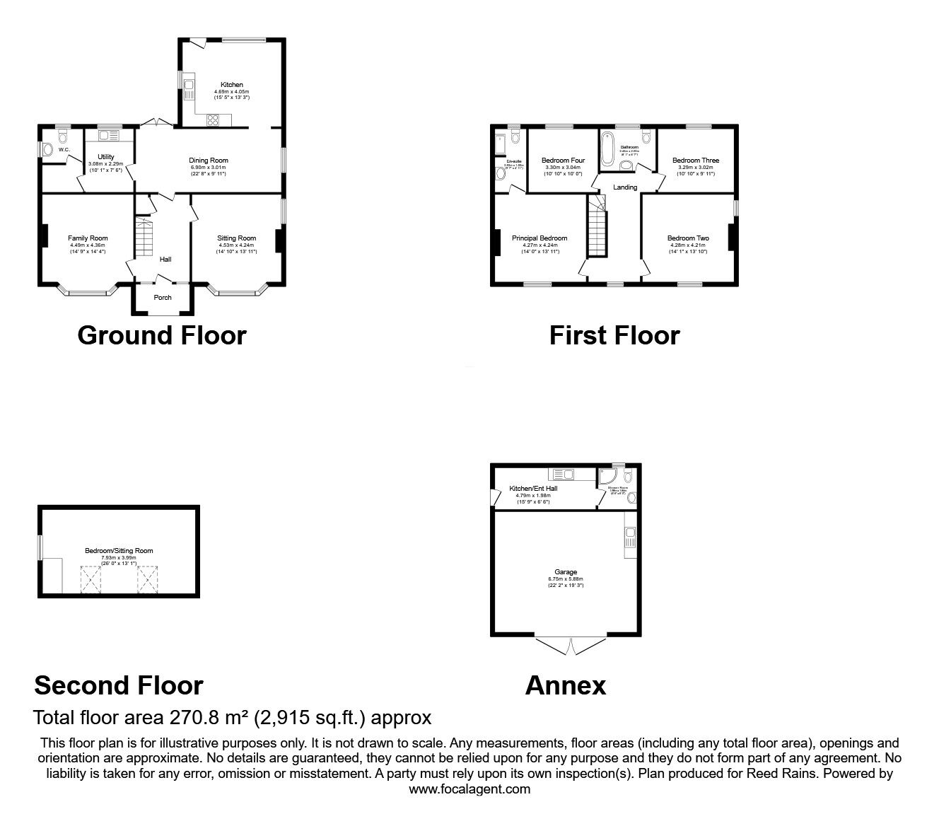 Floorplan of 5 bedroom Detached House for sale, Main Road, Thorngumbald, East Yorkshire, HU12