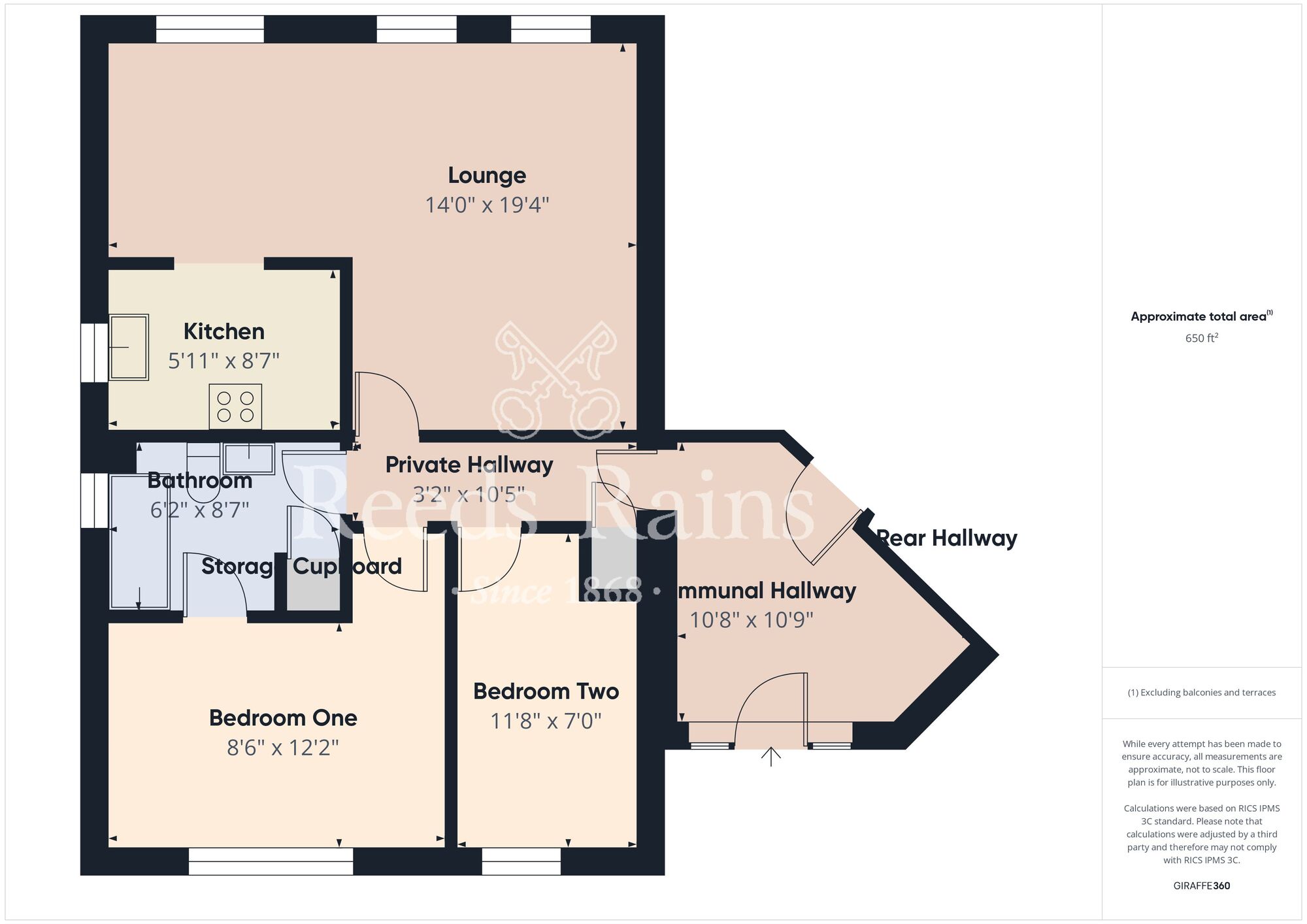 Floorplan of 2 bedroom  Flat for sale, Lancelot Court, Hull, East Yorkshire, HU9