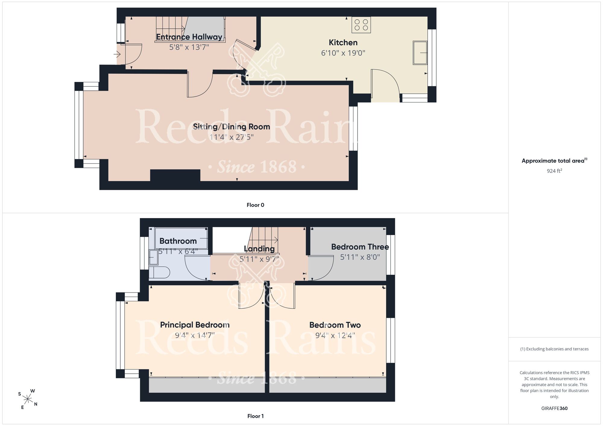 Floorplan of 3 bedroom Mid Terrace House for sale, Watt Street, Hull, East Yorkshire, HU9