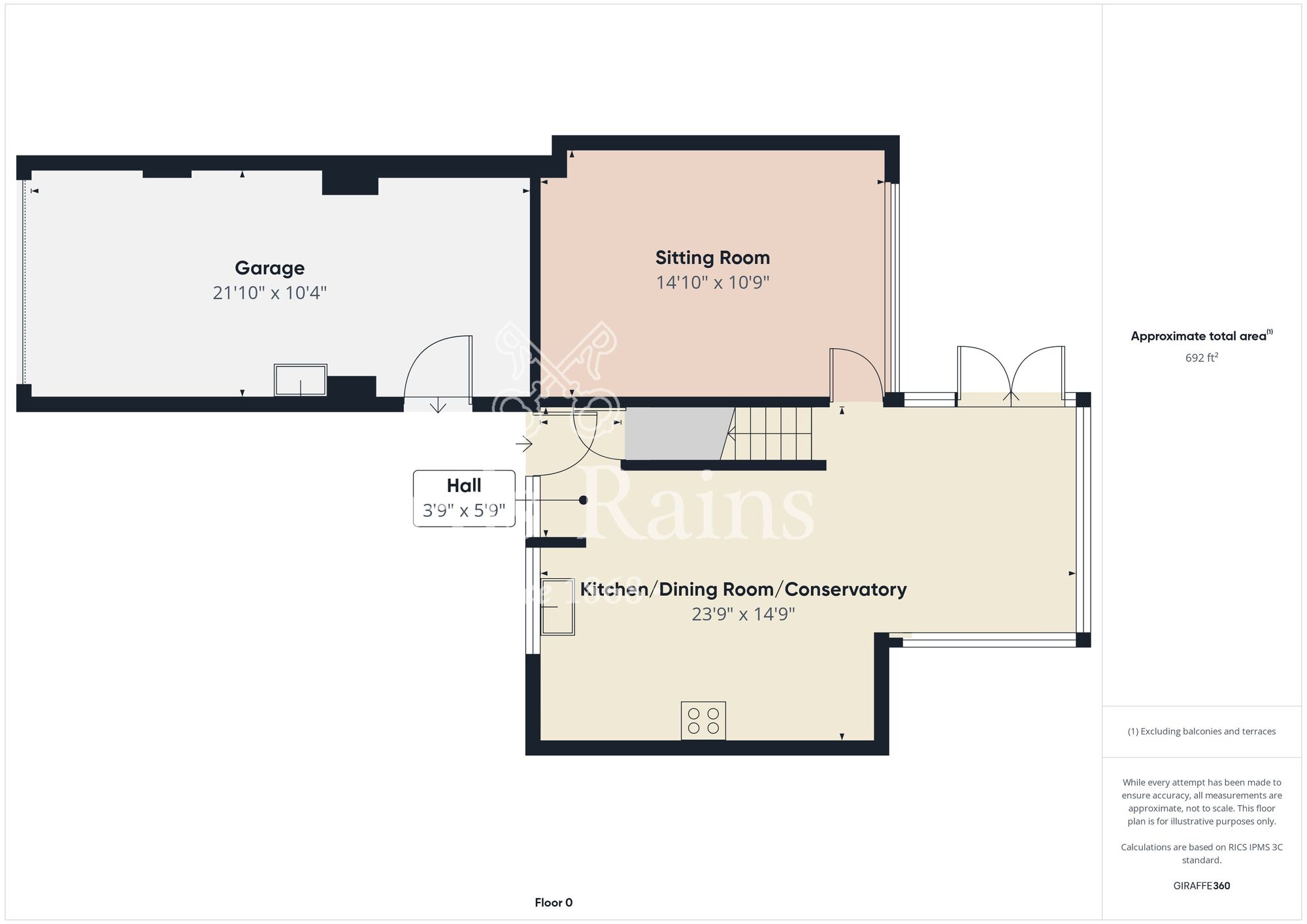 Floorplan of 3 bedroom Mid Terrace House for sale, Deerhurst Grove, Bransholme, East Yorkshire, HU7