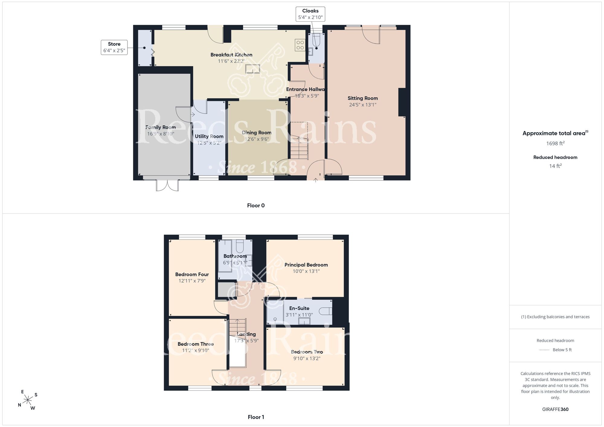 Floorplan of 4 bedroom Detached House for sale, School Lane, Holmpton, East Yorkshire, HU19