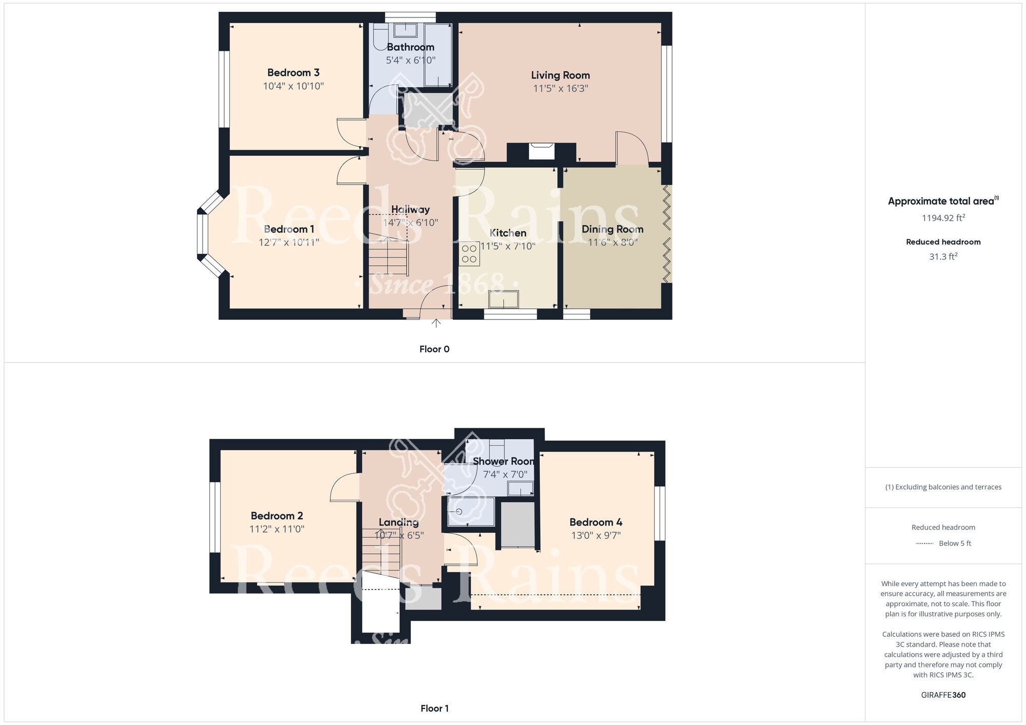 Floorplan of 4 bedroom Detached House for sale, Osbourne Drive, Keyingham, East Yorkshire, HU12