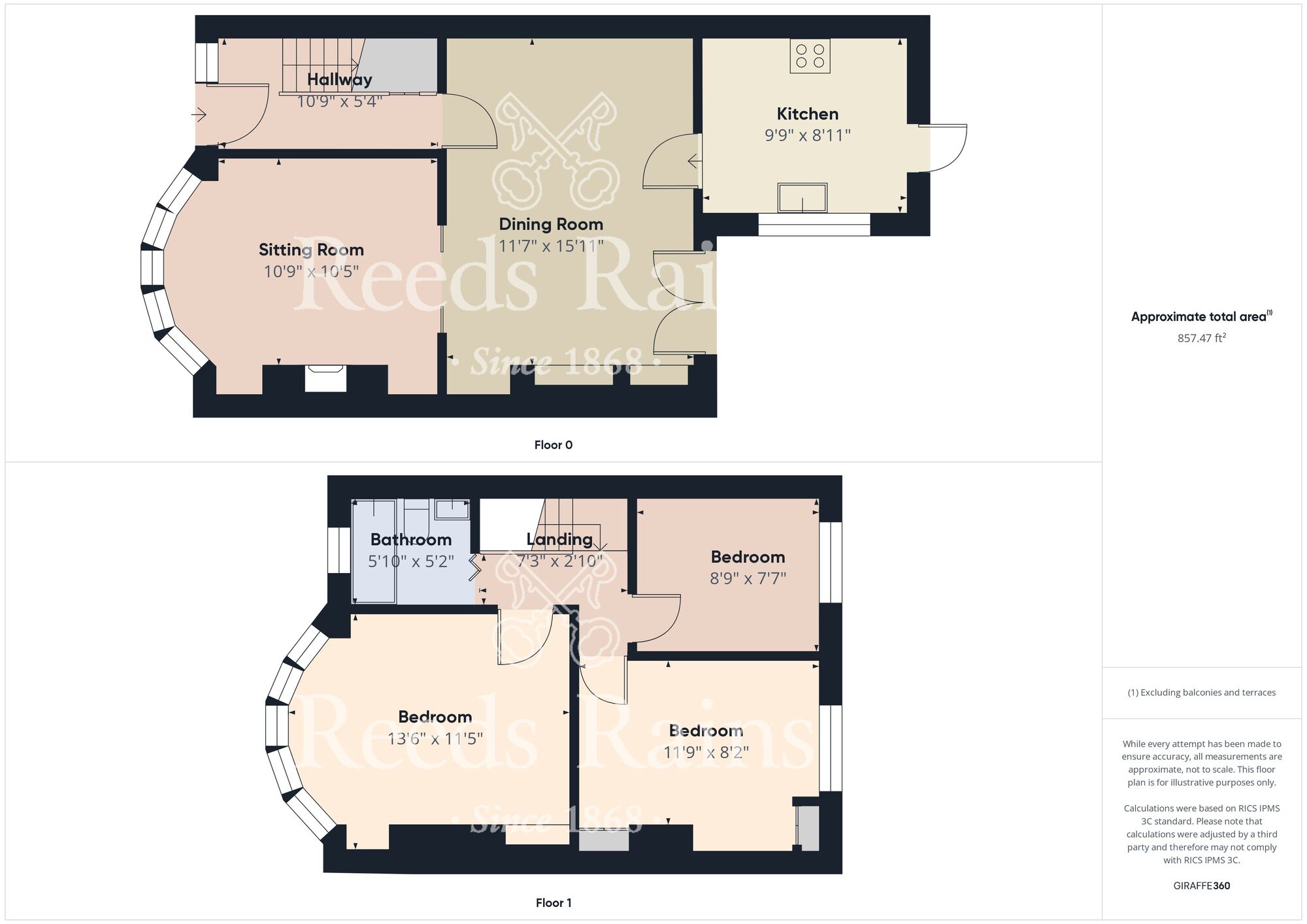 Floorplan of 3 bedroom Mid Terrace House for sale, Lake Drive, Hull, East Yorkshire, HU8