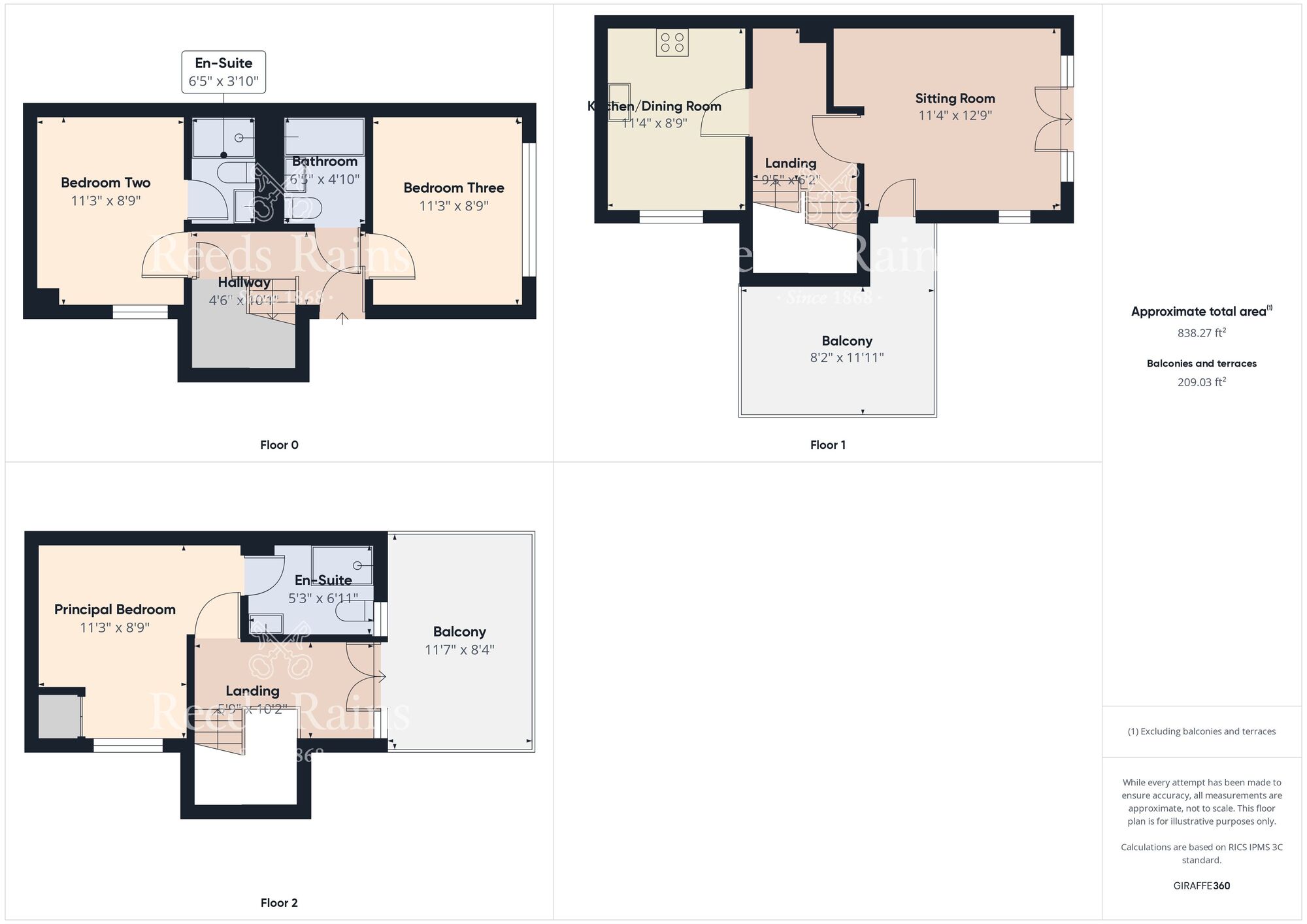 Floorplan of 3 bedroom Semi Detached House for sale, Kielder Way, Kingswood, East Yorkshire, HU7