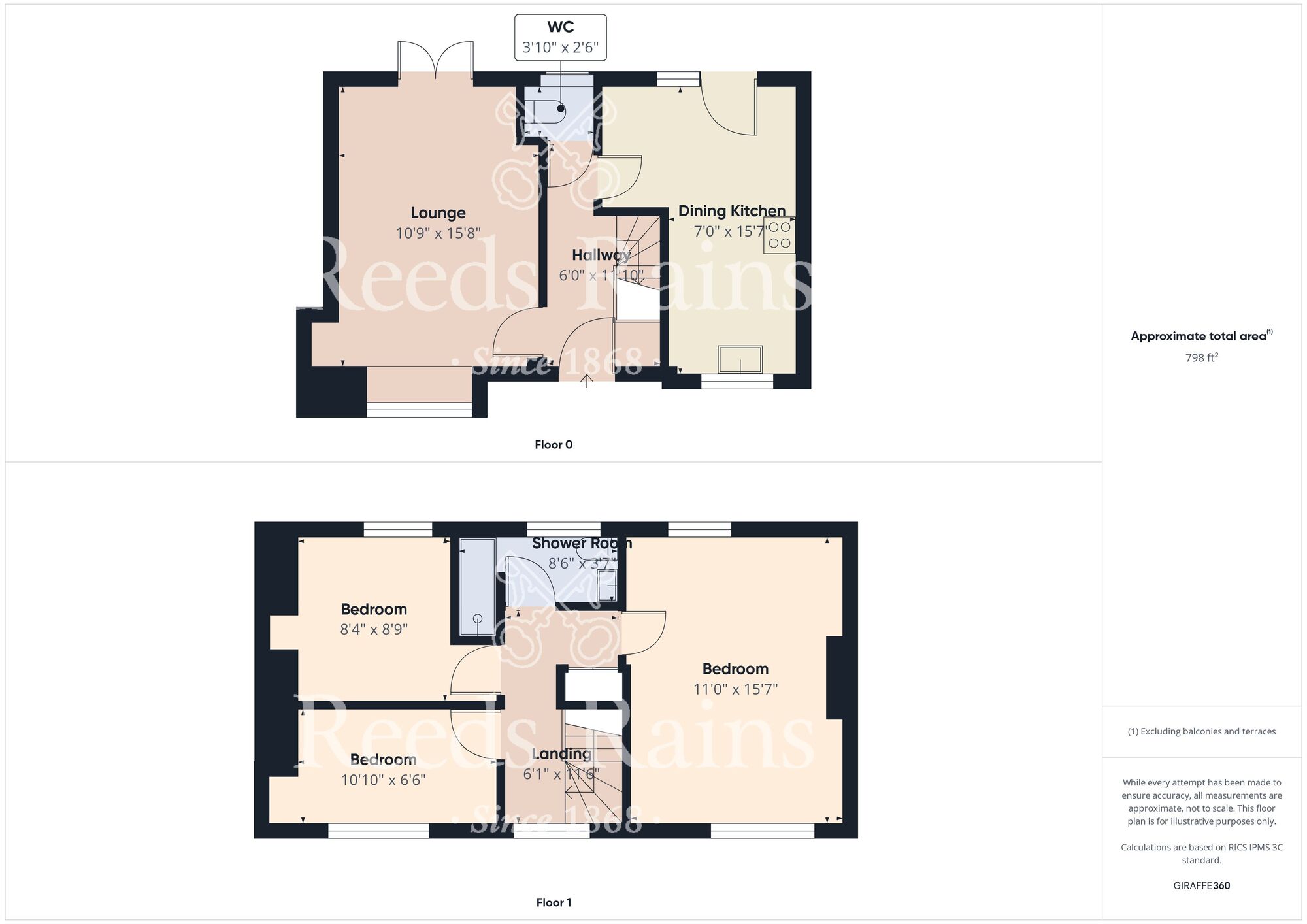 Floorplan of 3 bedroom Semi Detached Bungalow for sale, Thorndale, Hull, East Yorkshire, HU7
