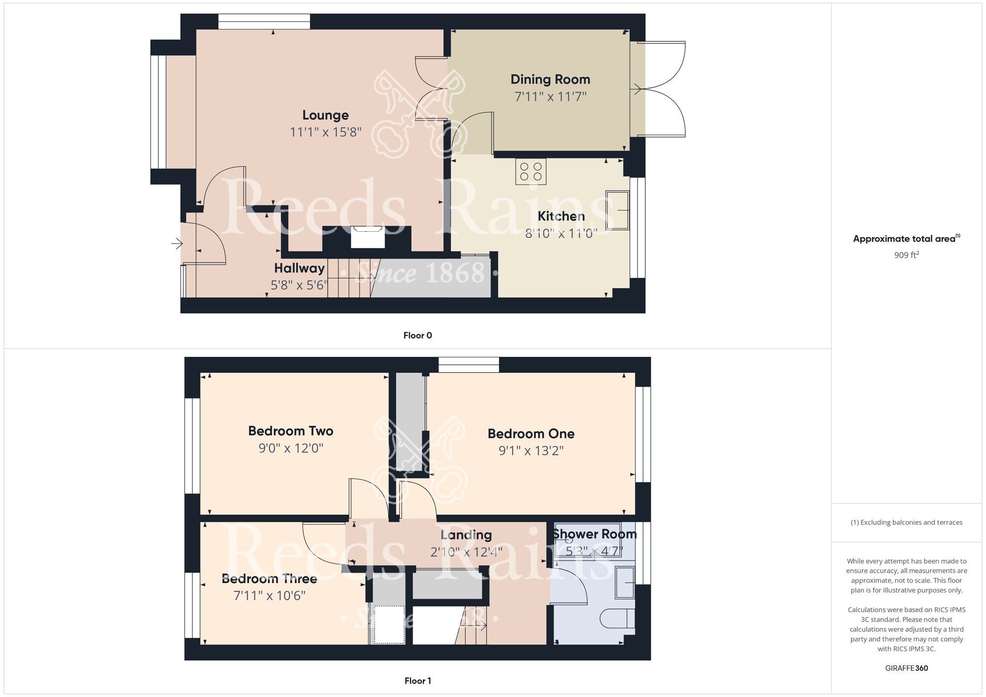 Floorplan of 3 bedroom Semi Detached House for sale, Grizedale, Hull, East Yorkshire, HU7