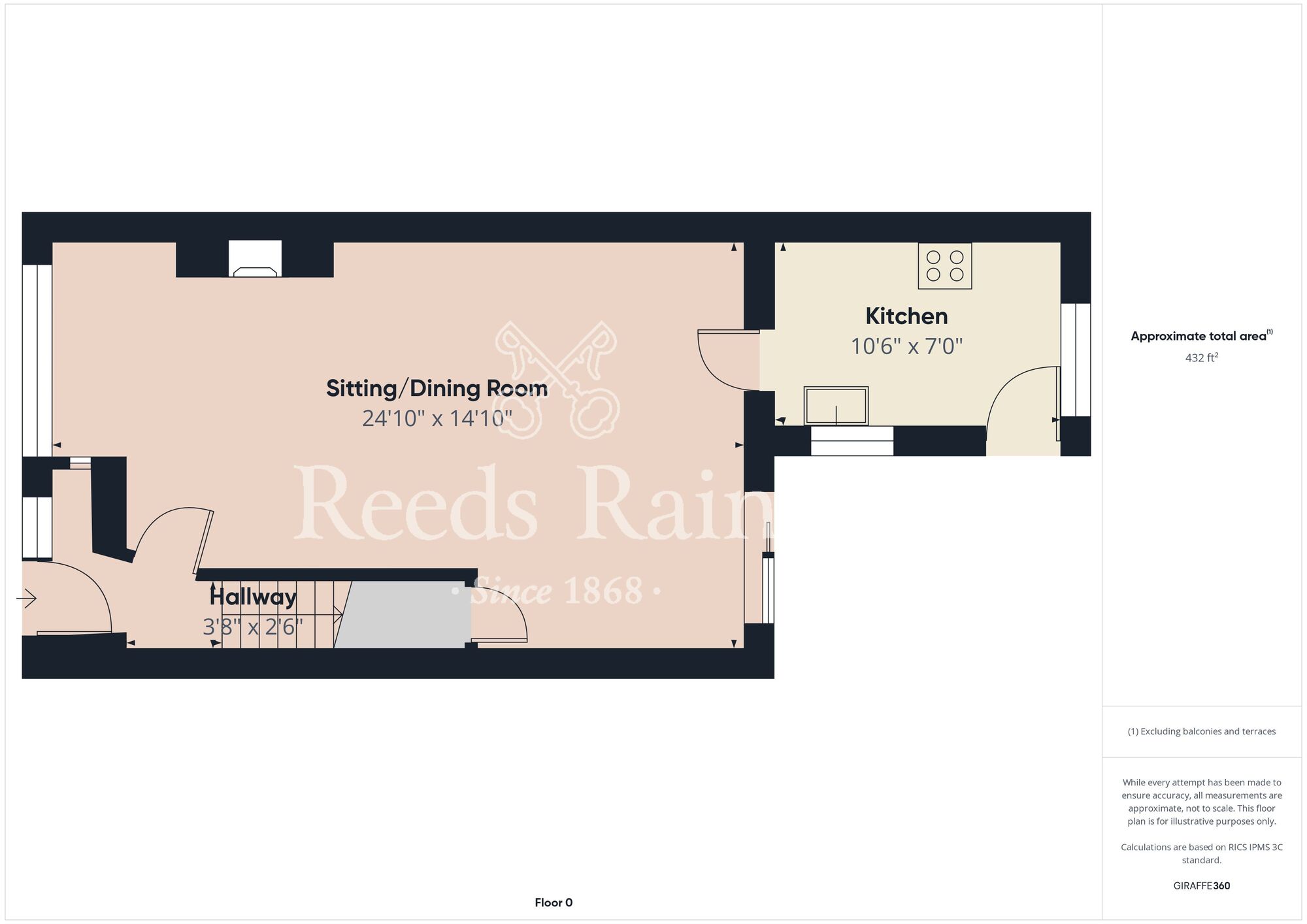 Floorplan of 2 bedroom Mid Terrace House for sale, Harewood Avenue, Hull, East Yorkshire, HU9