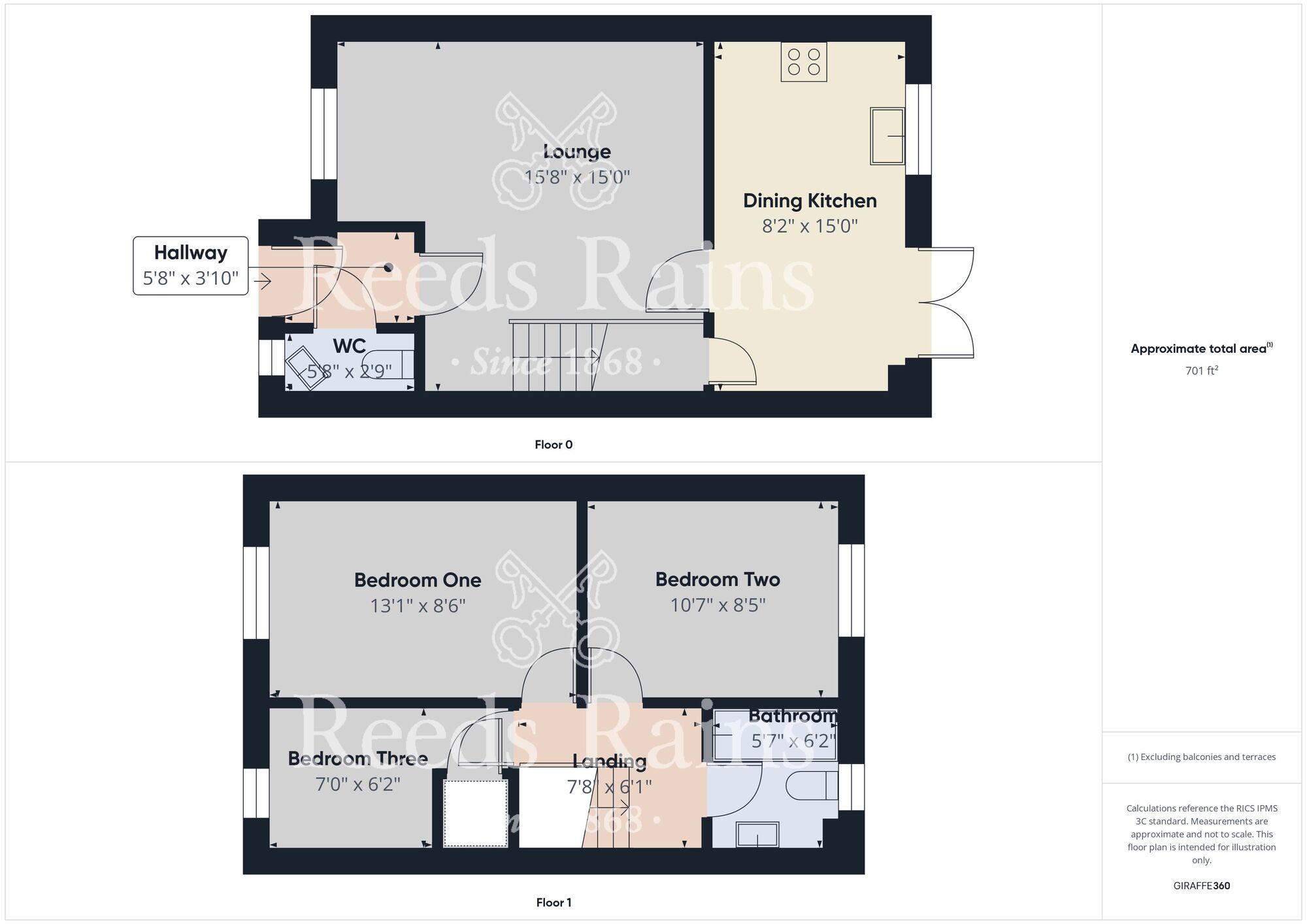 Floorplan of 3 bedroom Mid Terrace House for sale, Acasta Way, Hull, East Yorkshire, HU9