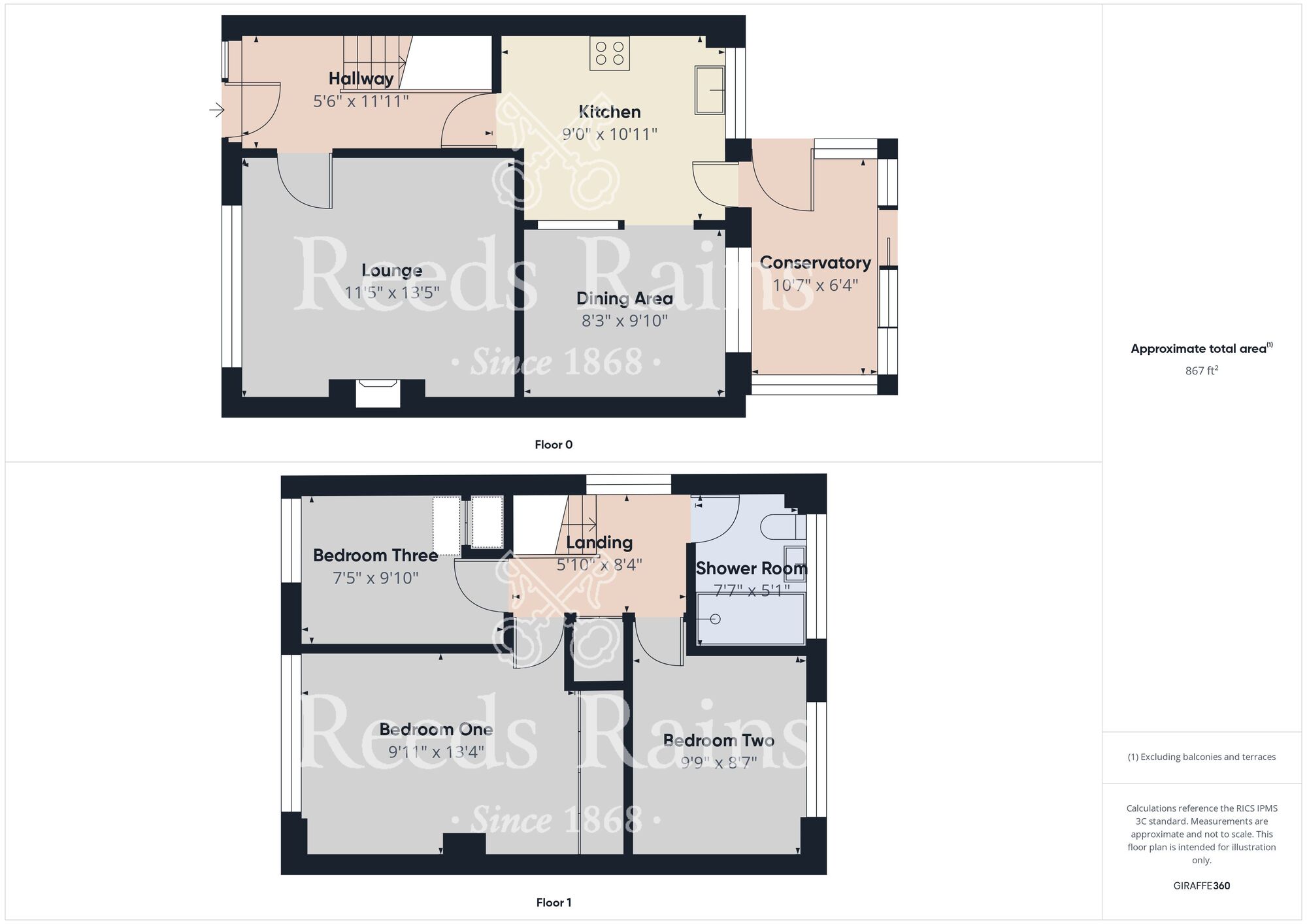 Floorplan of 3 bedroom Semi Detached House for sale, Astral Way, Sutton-on-Hull, East Yorkshire, HU7