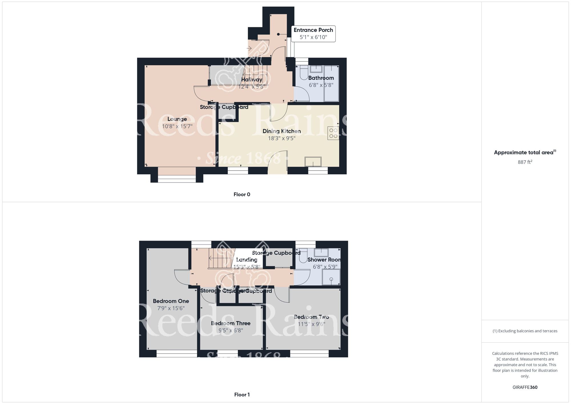 Floorplan of 3 bedroom Mid Terrace House for sale, Dalwood Close, Bransholme, East Yorkshire, HU7