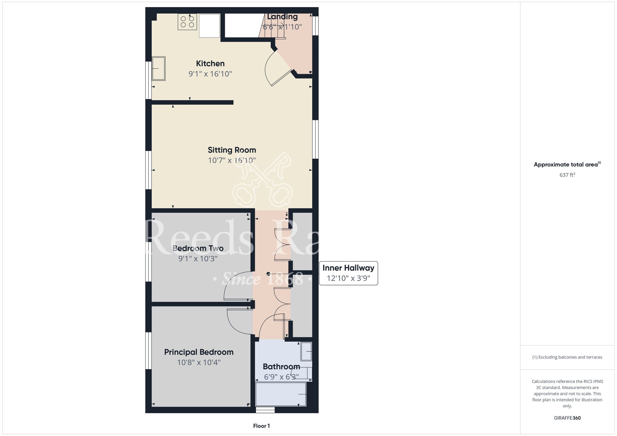 Floorplan of 2 bedroom Detached Flat for sale, Selset Way, Kingswood, East Riding of Yorkshire, HU7