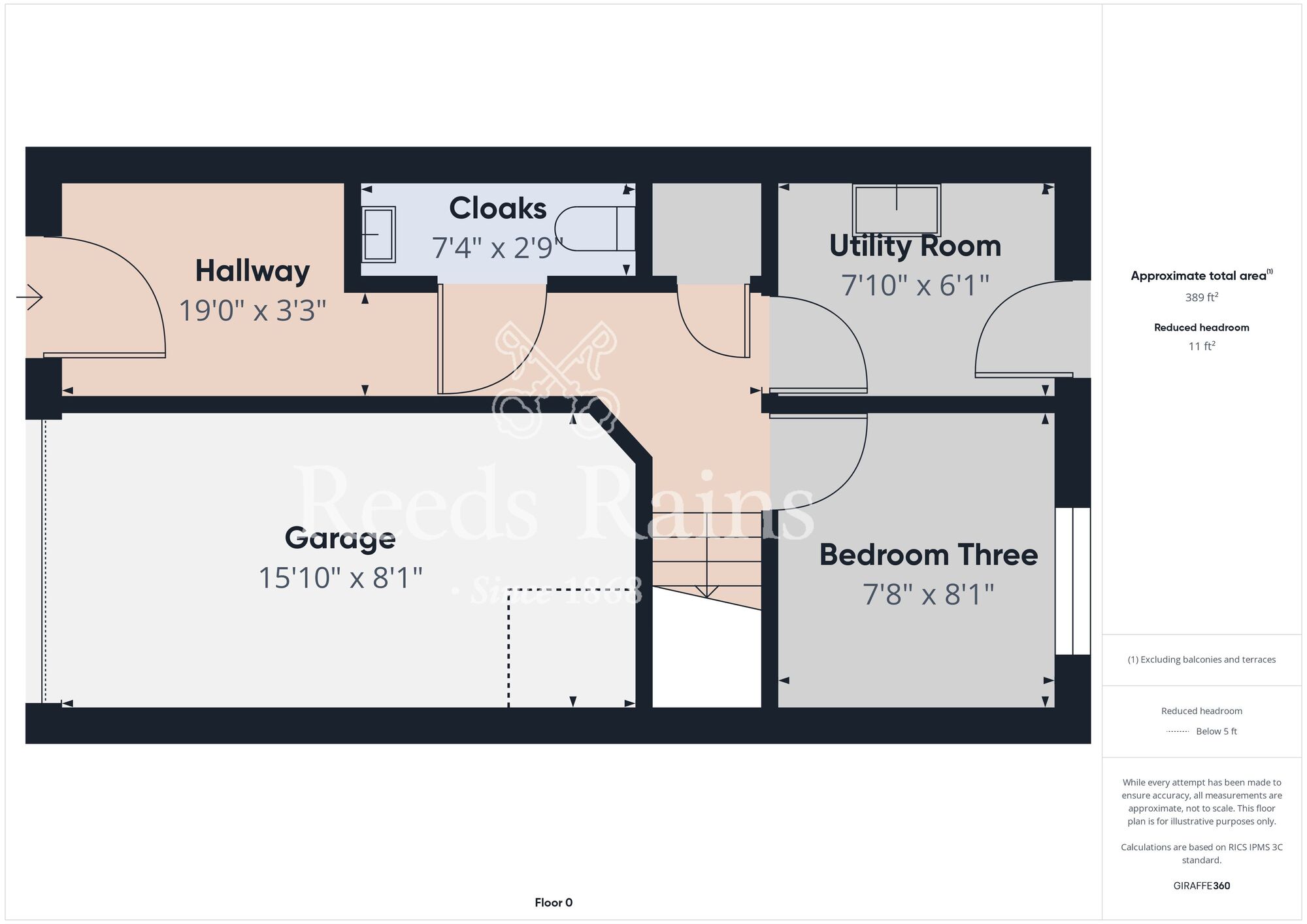Floorplan of 3 bedroom Mid Terrace House for sale, Linn Park, Kingswood, East Yorkshire, HU7