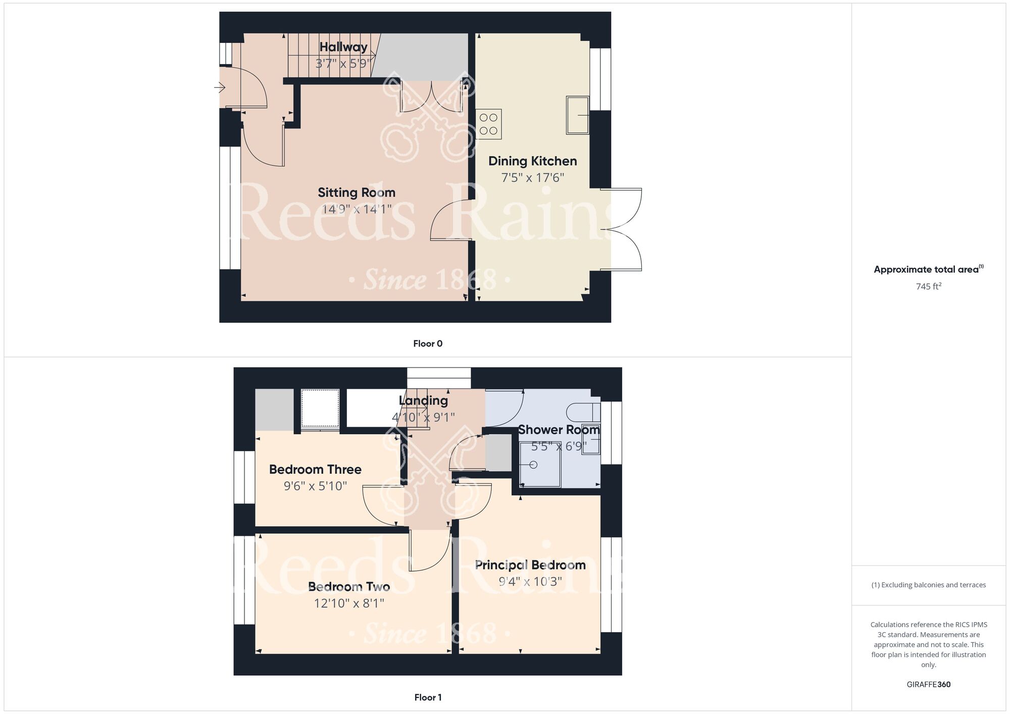 Floorplan of 3 bedroom Semi Detached House for sale, Truro Close, Sutton-on-Hull, East Yorkshire, HU7