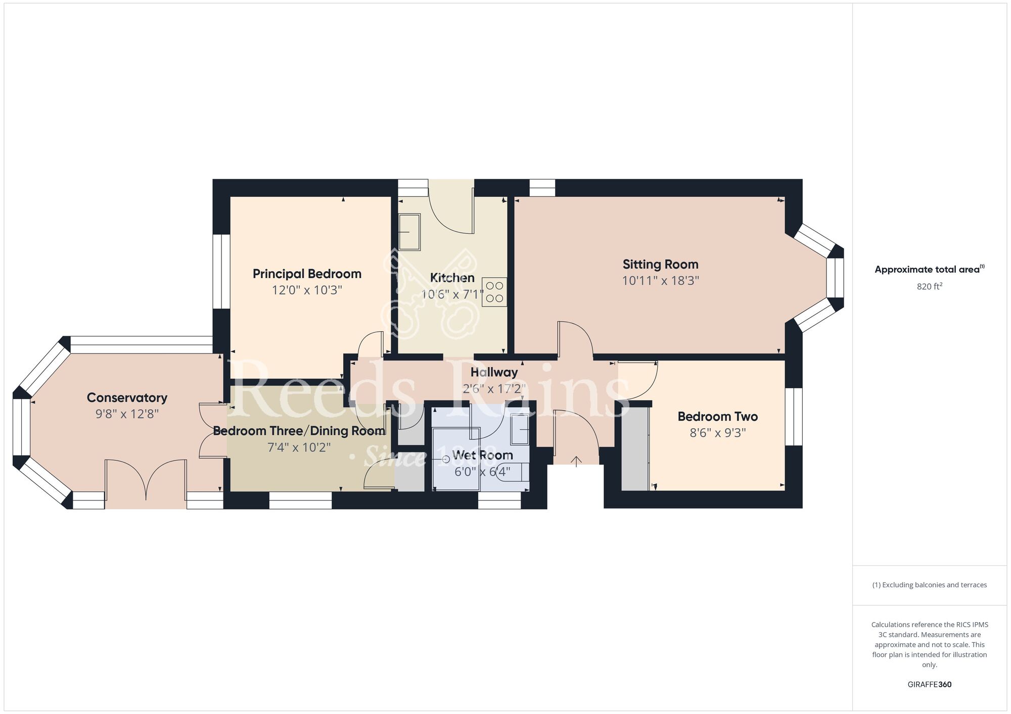 Floorplan of 3 bedroom Detached Bungalow for sale, Ramsgate Close, Hull, East Yorkshire, HU8