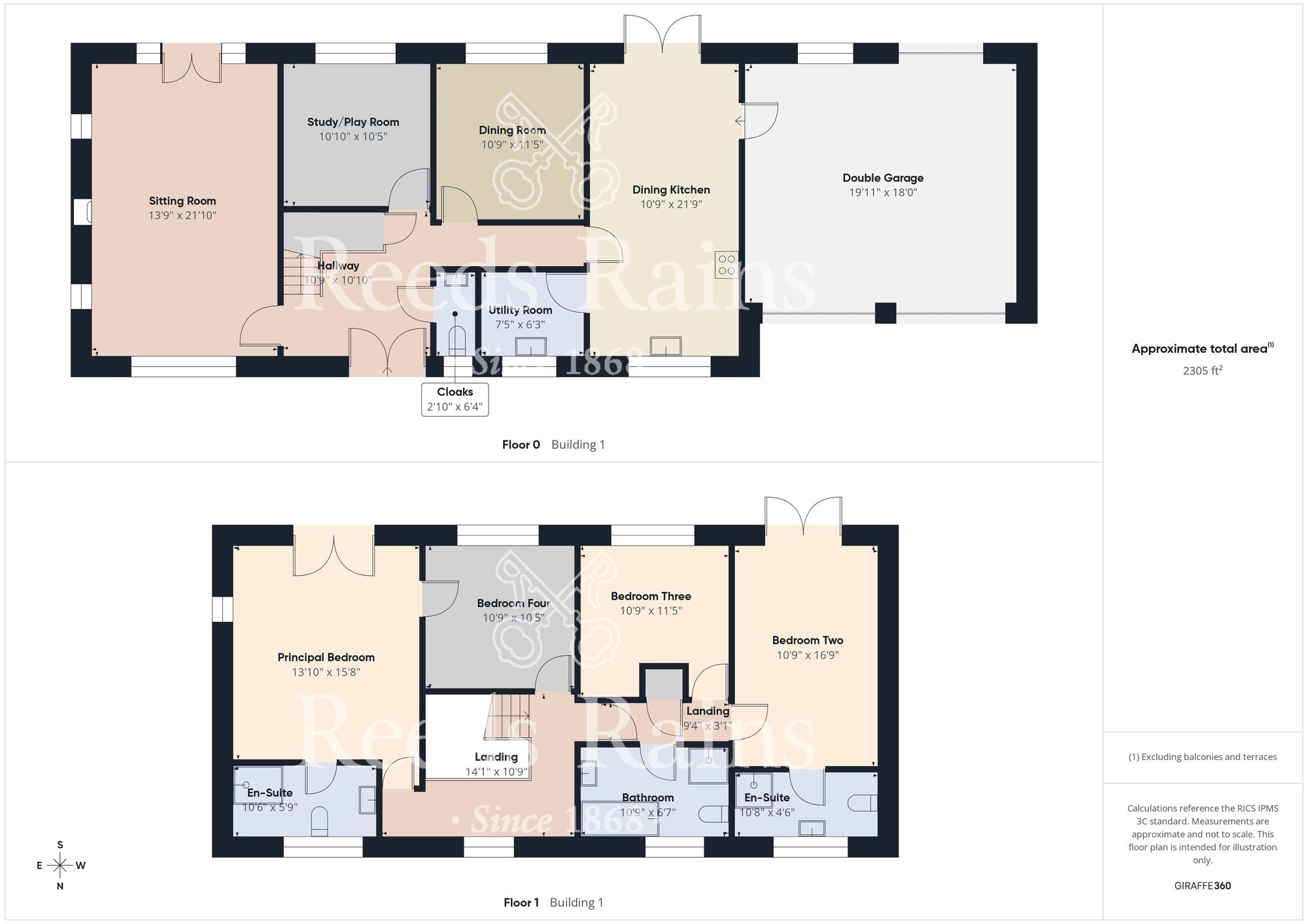 Floorplan of 4 bedroom Detached House for sale, Fair View, Skeffling, East Yorkshire, HU12