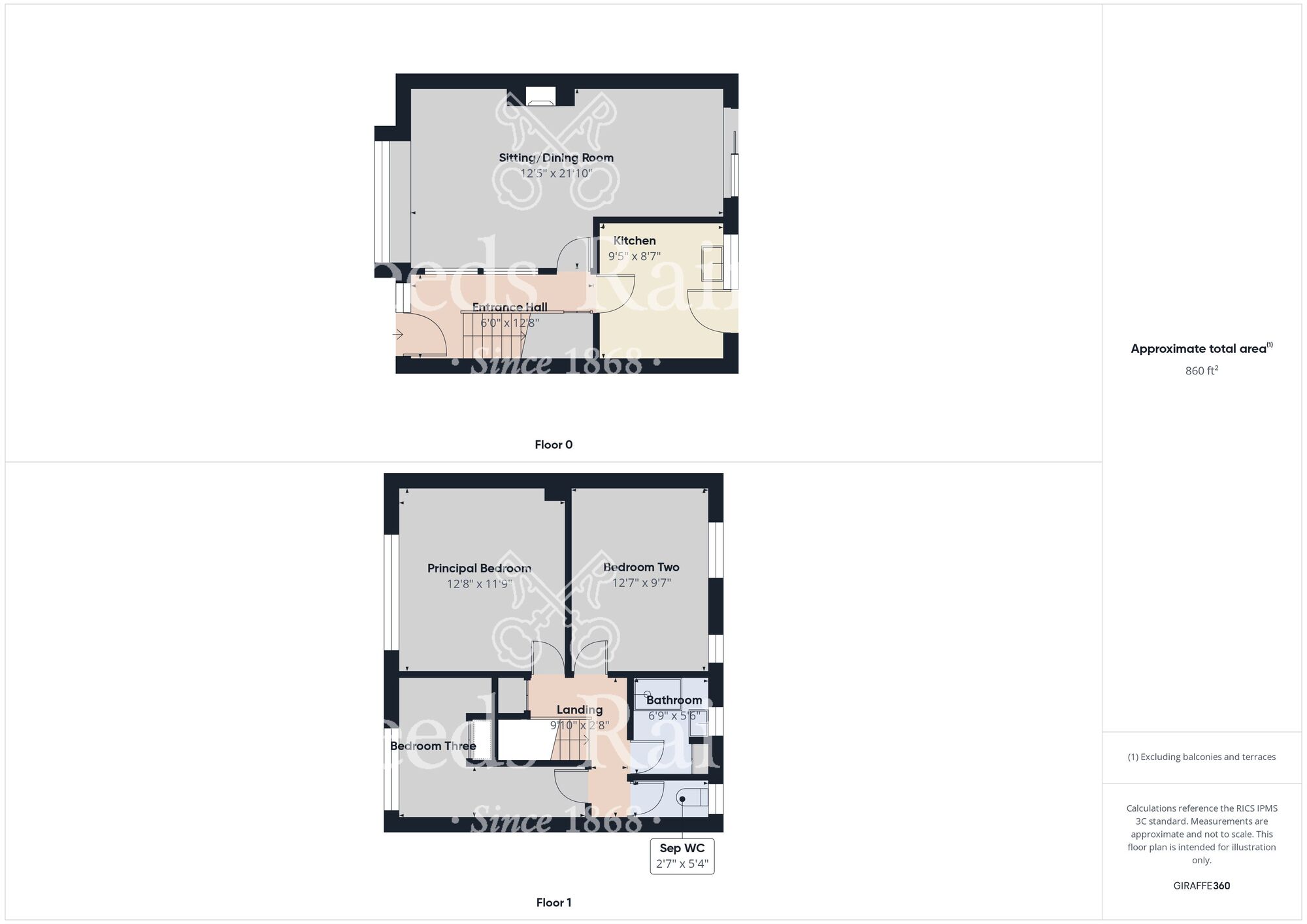 Floorplan of 3 bedroom Mid Terrace House for sale, Galfrid Road, Bilton, East Yorkshire, HU11