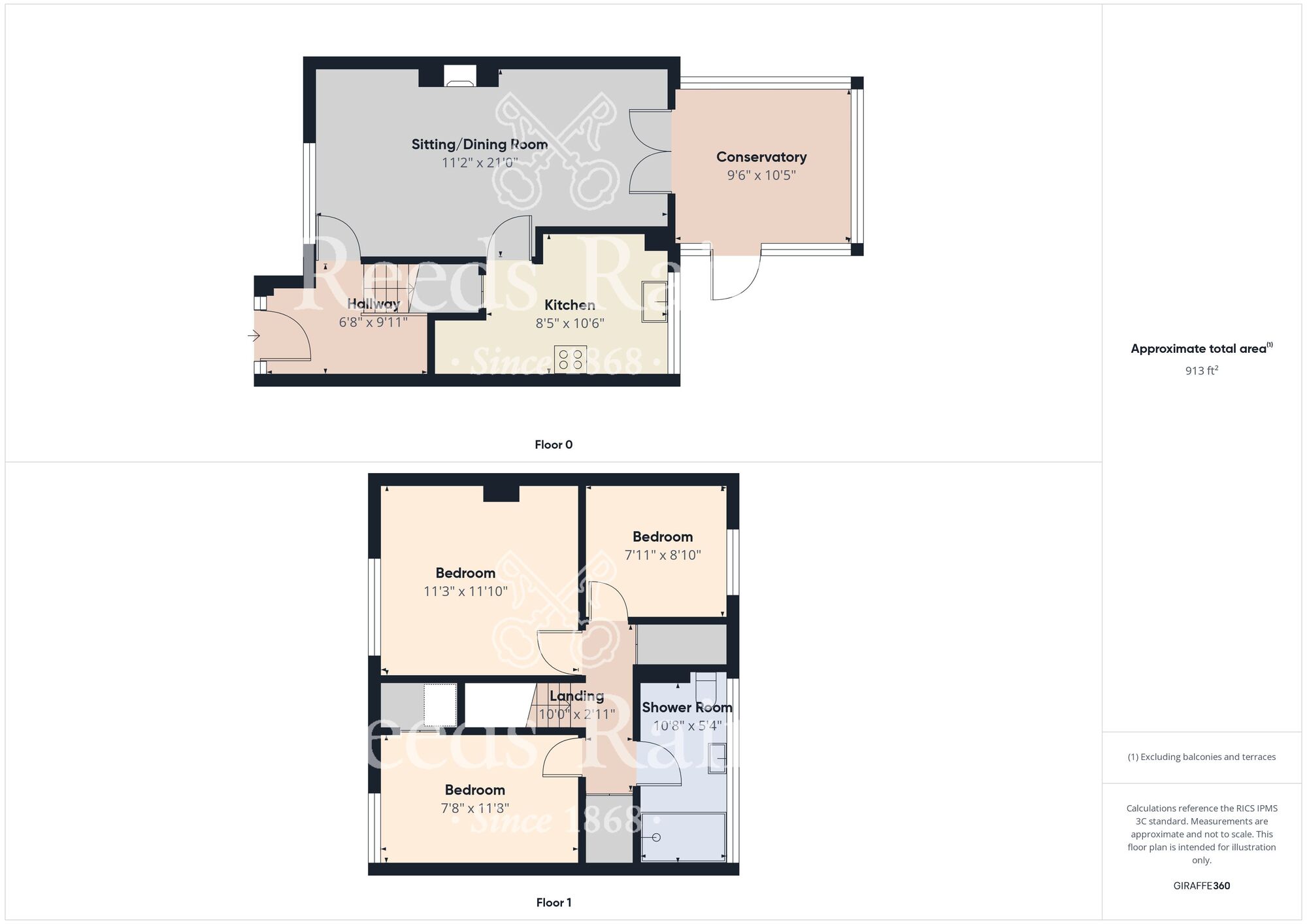 Floorplan of 3 bedroom Mid Terrace House for sale, Brixton Close, Hull, East Yorkshire, HU8
