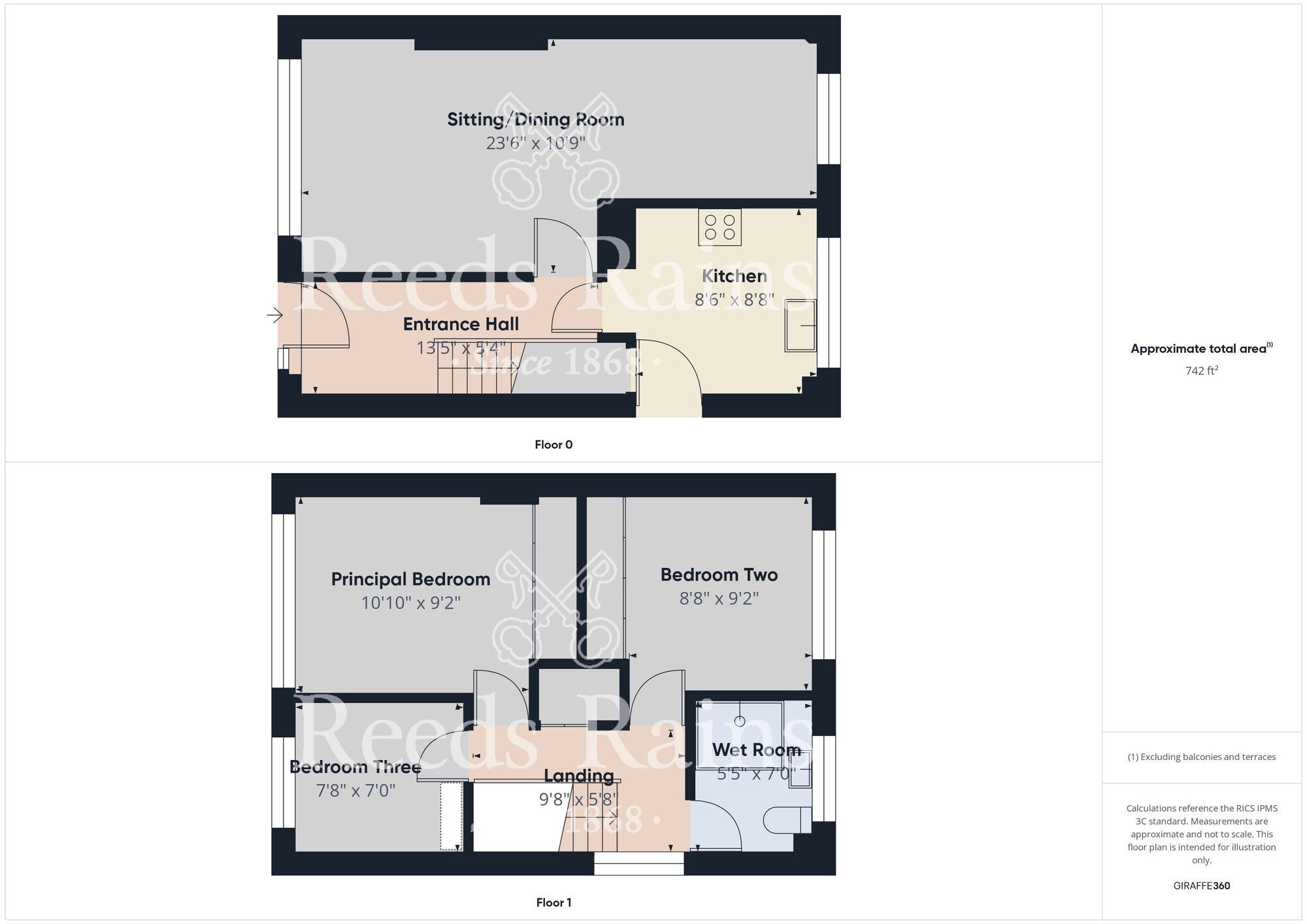 Floorplan of 3 bedroom Semi Detached House for sale, Ark Royal, Bilton, East Yorkshire, HU11