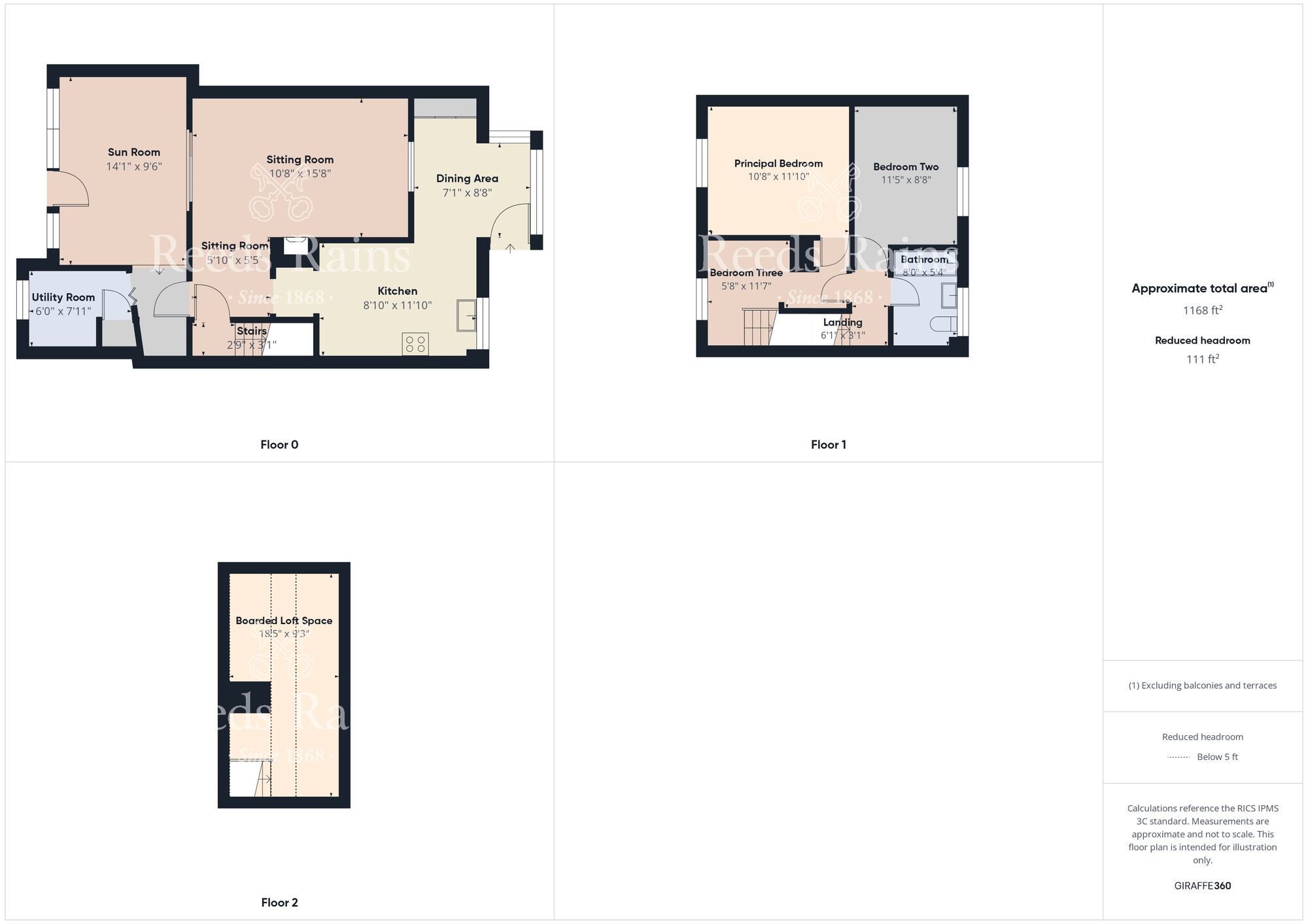 Floorplan of 3 bedroom Mid Terrace House for sale, Ribycourt, Hull, East Yorkshire, HU6