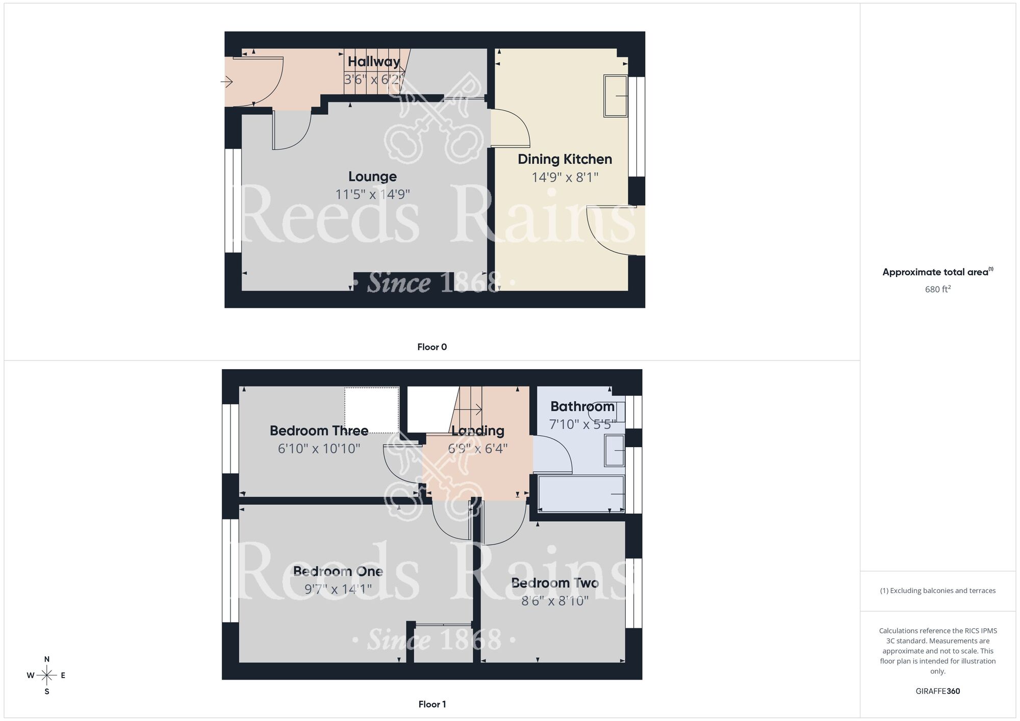 Floorplan of 3 bedroom End Terrace House for sale, Ashwell Avenue, East Riding of Yorkshire, HU9