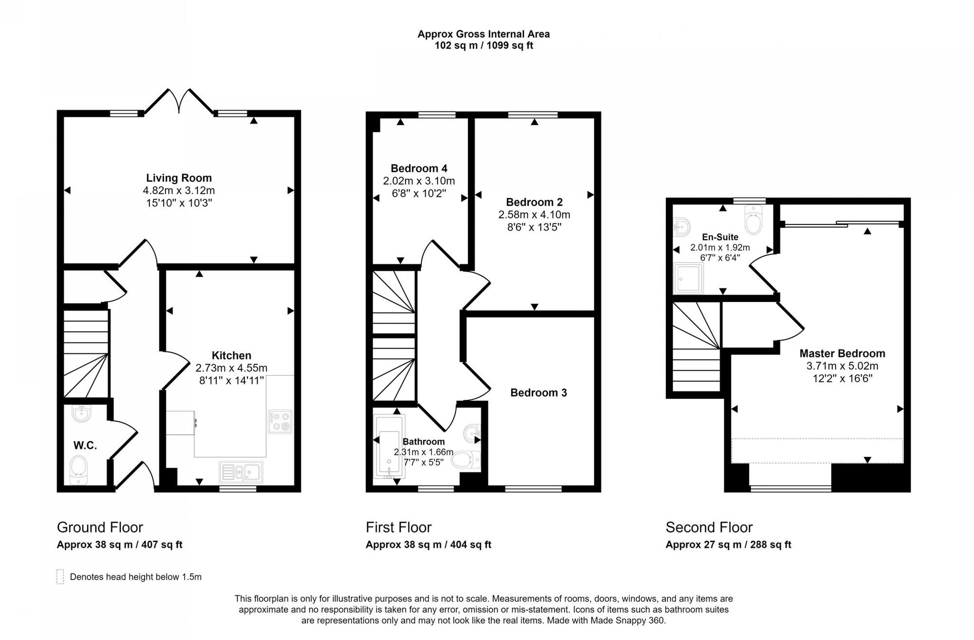 Floorplan of 4 bedroom Semi Detached House for sale, Larkin Lane, Kingswood, East Riding of Yorkshi, HU7