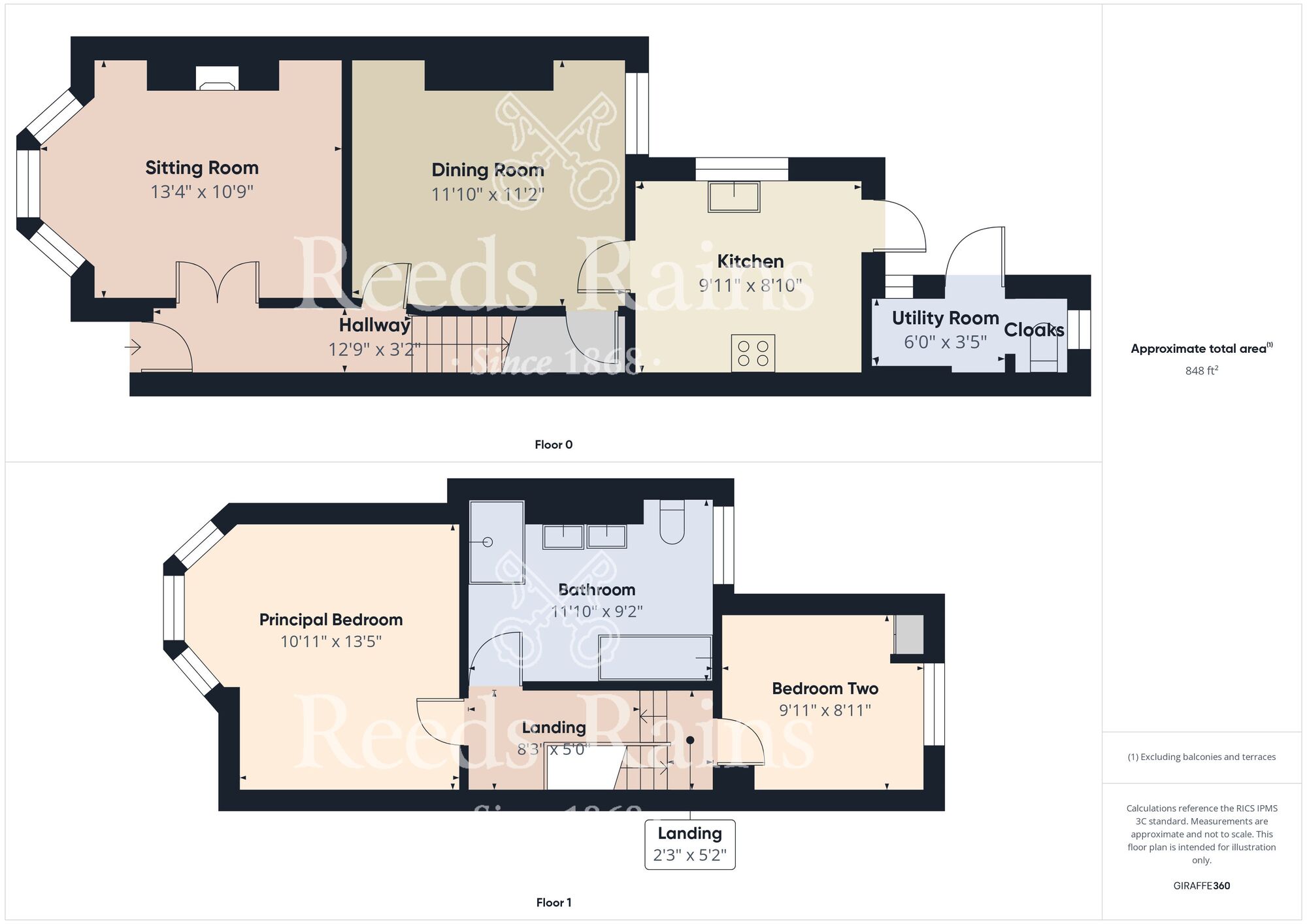 Floorplan of 2 bedroom Mid Terrace House for sale, Westminster Avenue, Hull, East Yorkshire, HU8