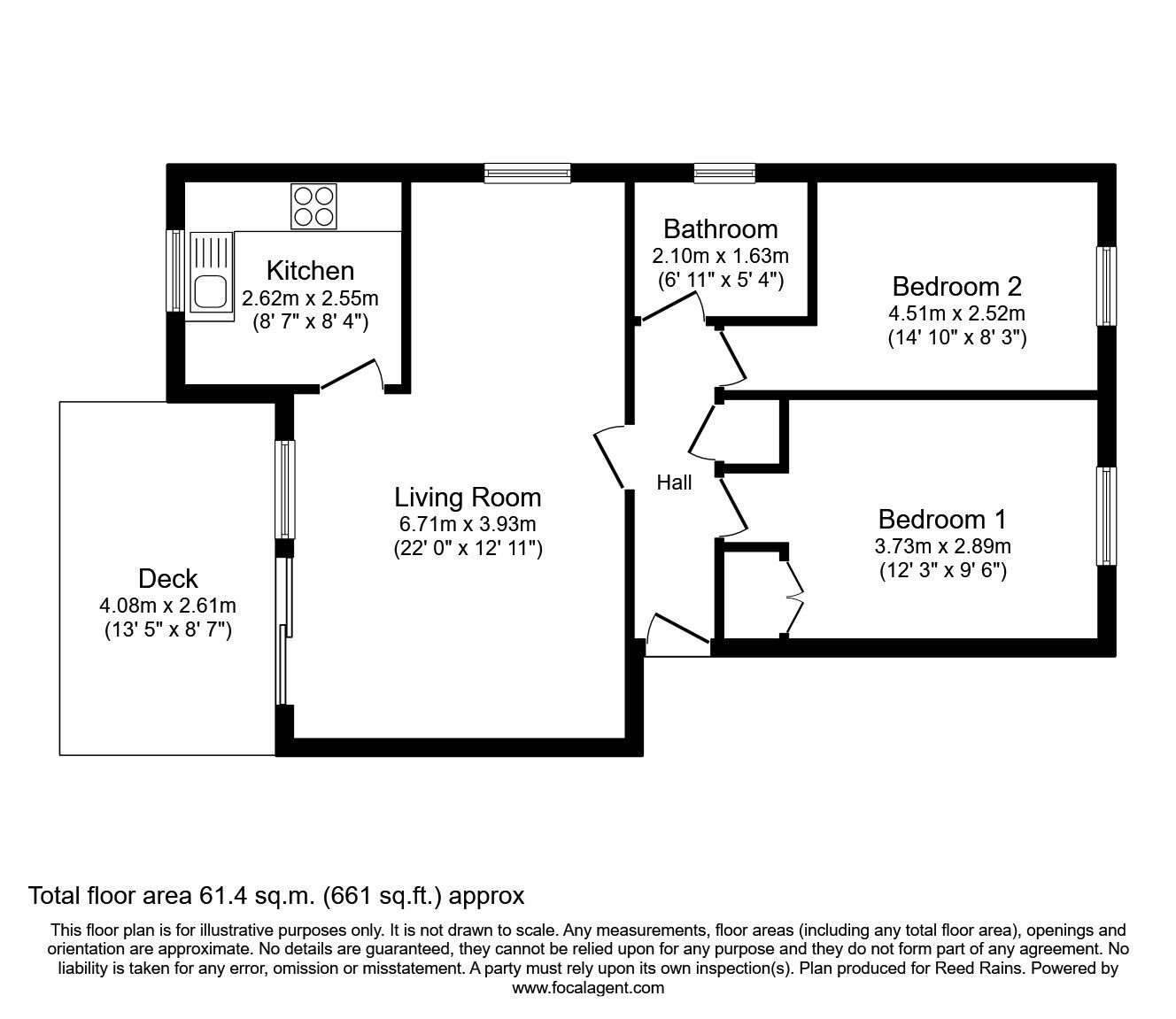 Floorplan of 2 bedroom  Flat to rent, Beverley Road, Hull, East Riding, HU6