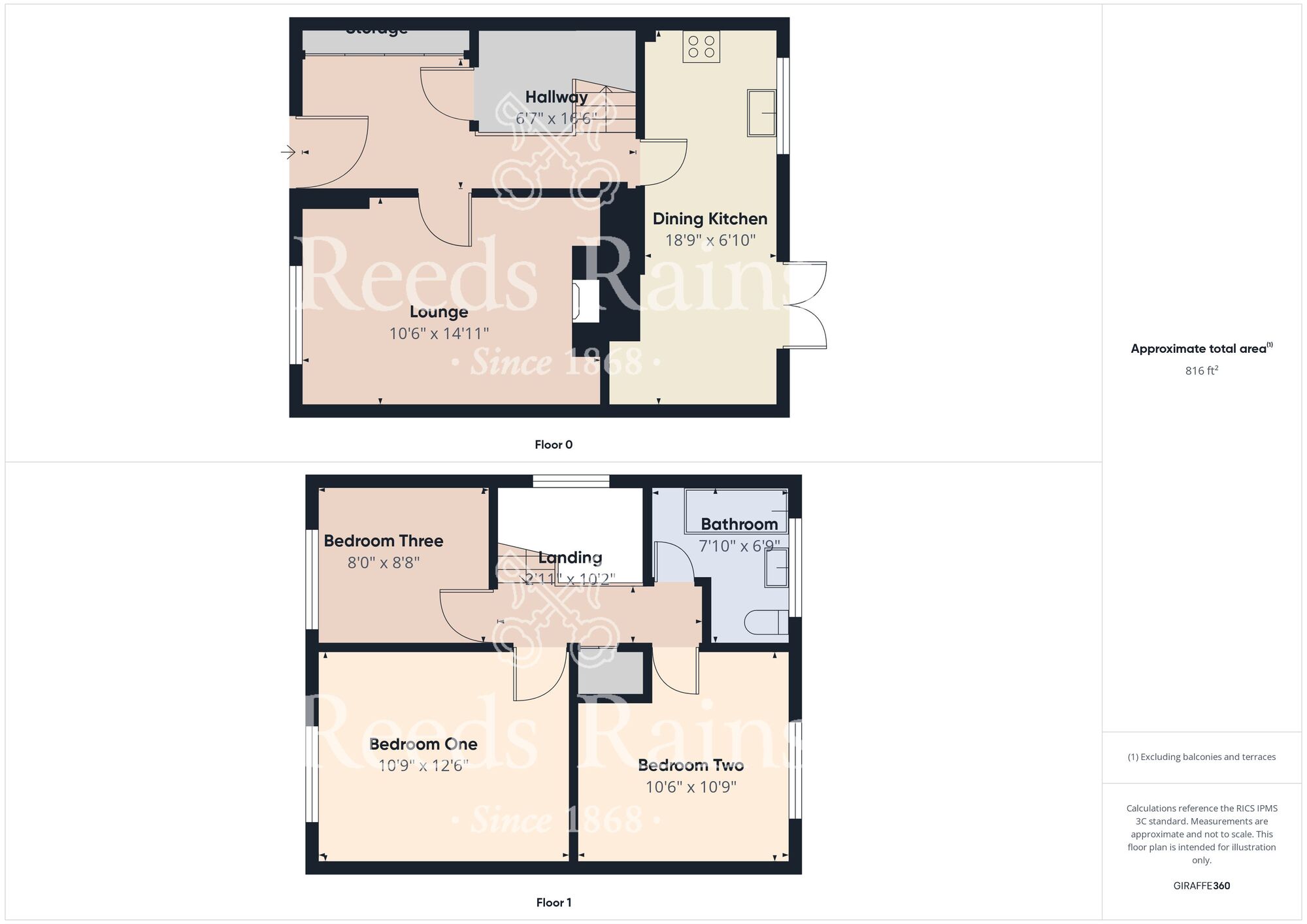 Floorplan of 3 bedroom End Terrace House for sale, Bainbridge Avenue, Hull, East Yorkshire, HU9