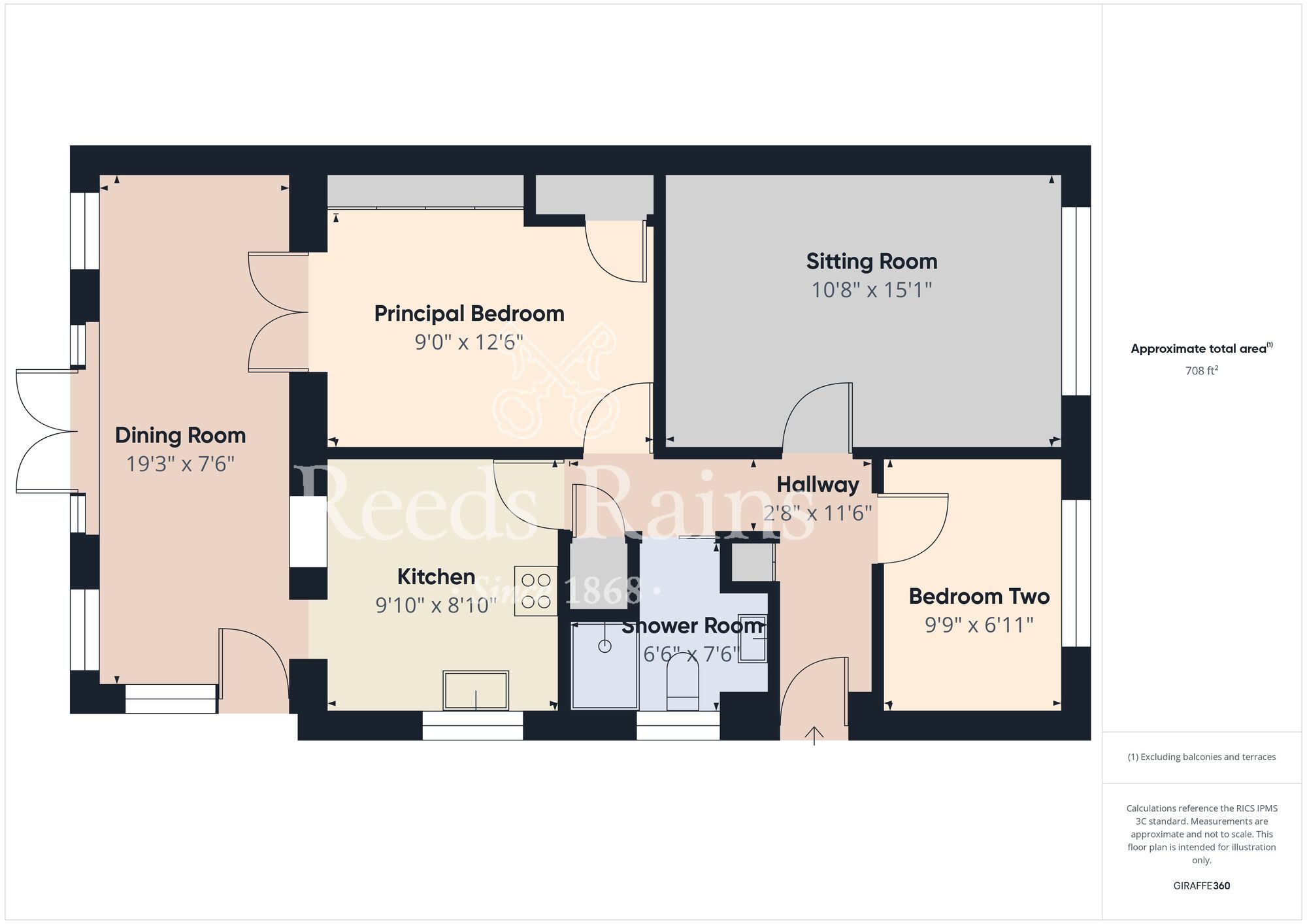 Floorplan of 2 bedroom Semi Detached Bungalow for sale, Stanbury Road, Hull, East Riding of Yorkshire, HU6