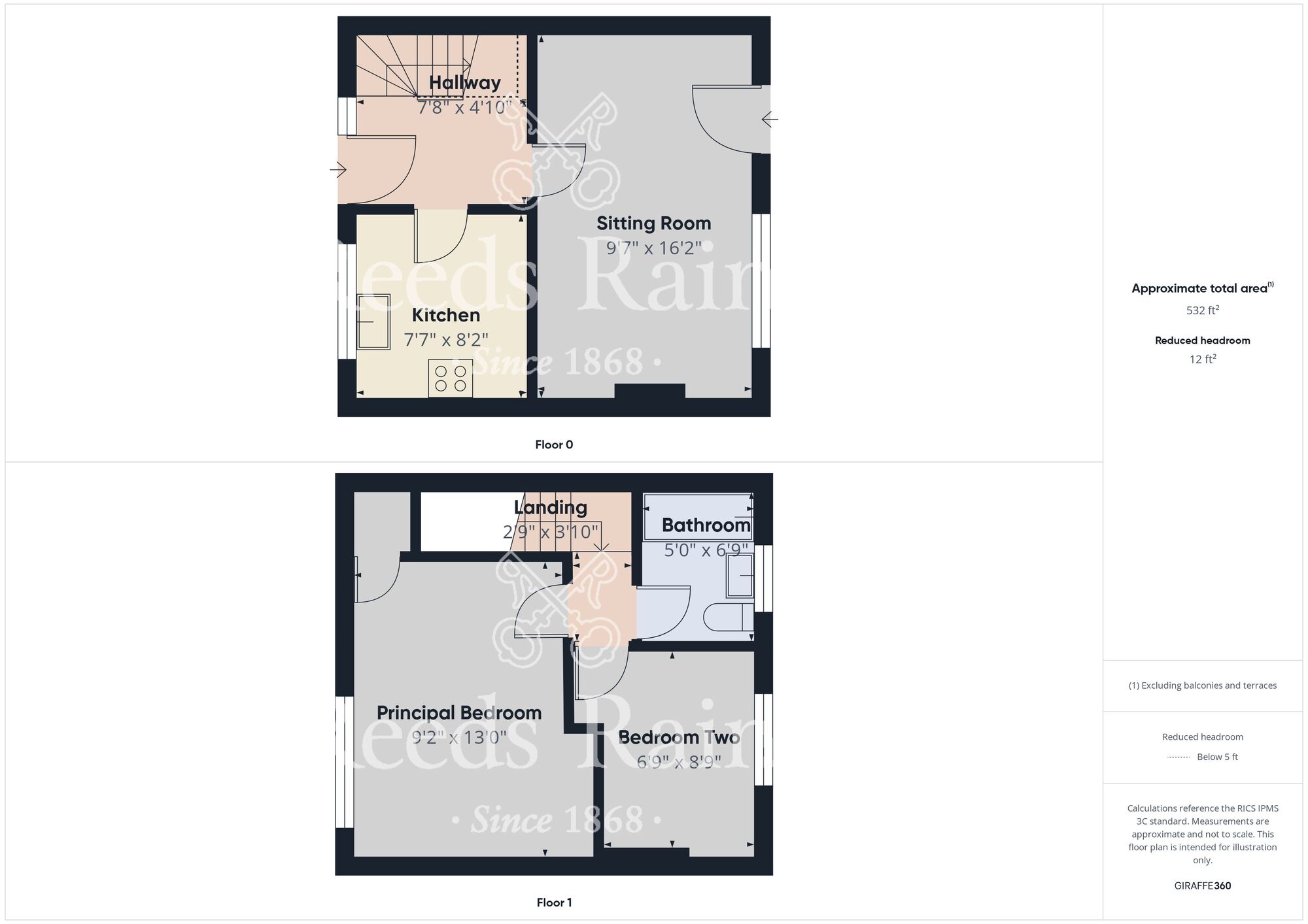 Floorplan of 2 bedroom Mid Terrace House for sale, Soffham Close, Bransholme, East Yorkshire, HU7