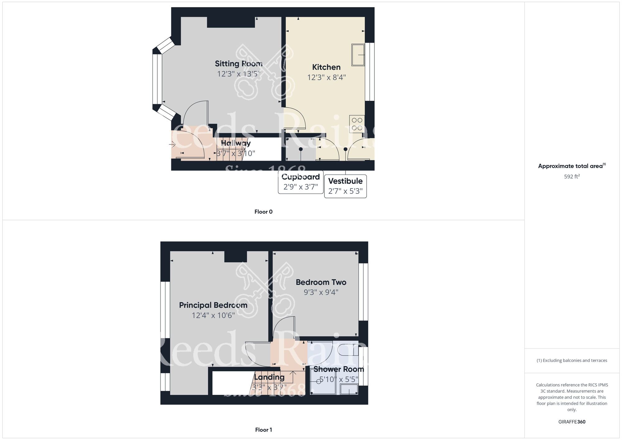Floorplan of 2 bedroom Mid Terrace House for sale, Pendeen Grove, Hull, East Yorkshire, HU8