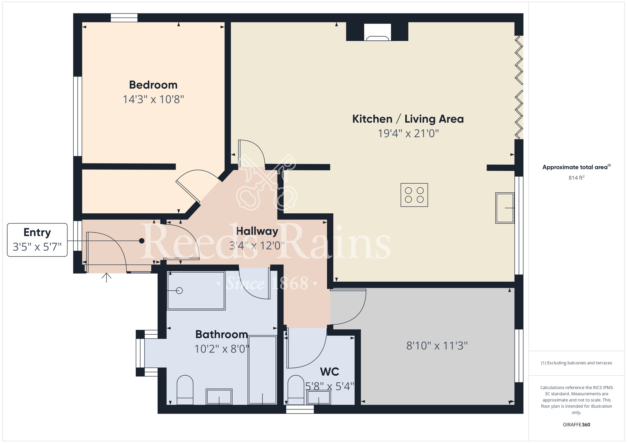 Floorplan of 2 bedroom Detached Bungalow to rent, Baynard Avenue, Cottingham, East Riding of Yorkshi, HU16