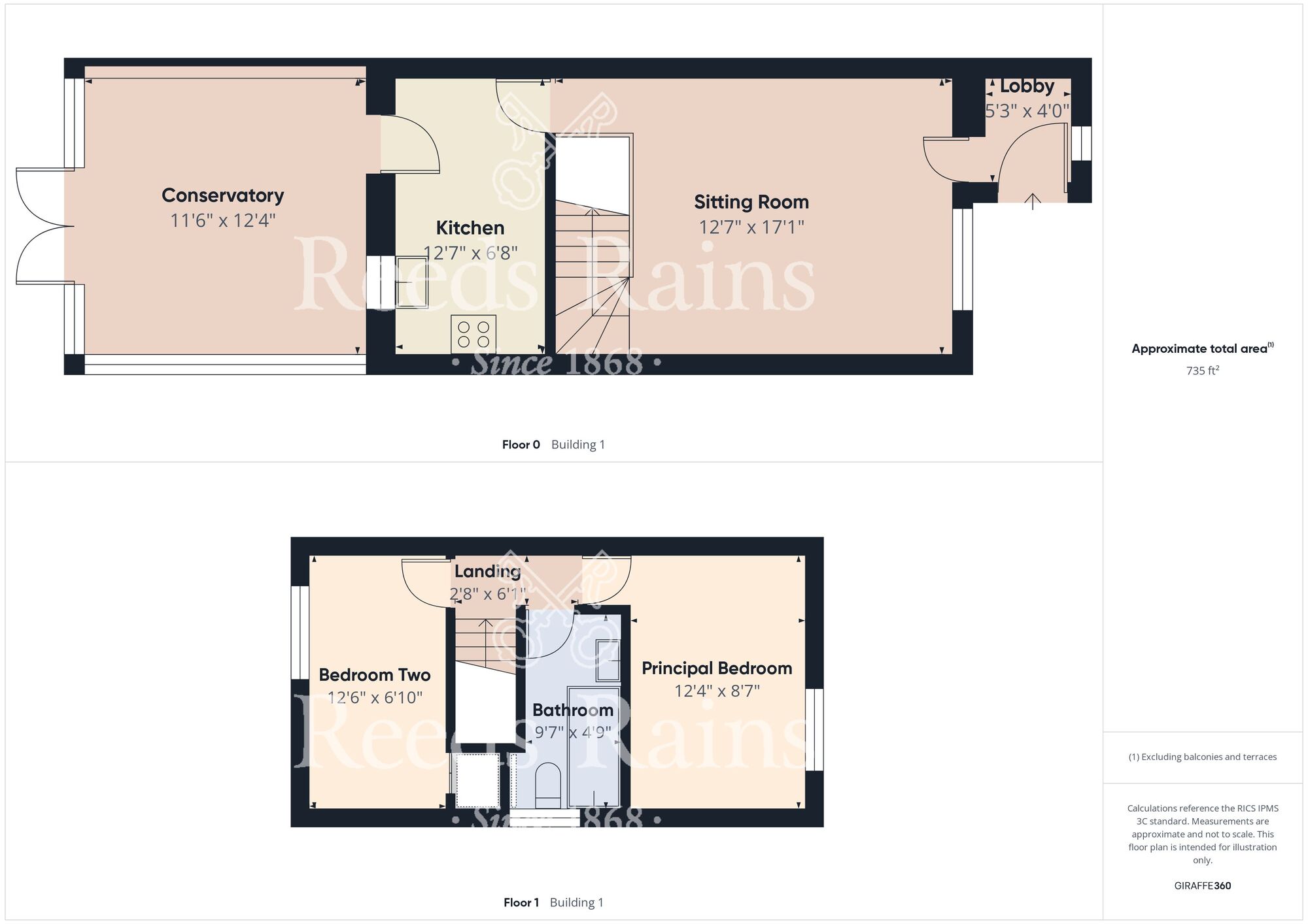 Floorplan of 2 bedroom Semi Detached House for sale, Langley Park, Kingswood, East Yorkshire, HU7