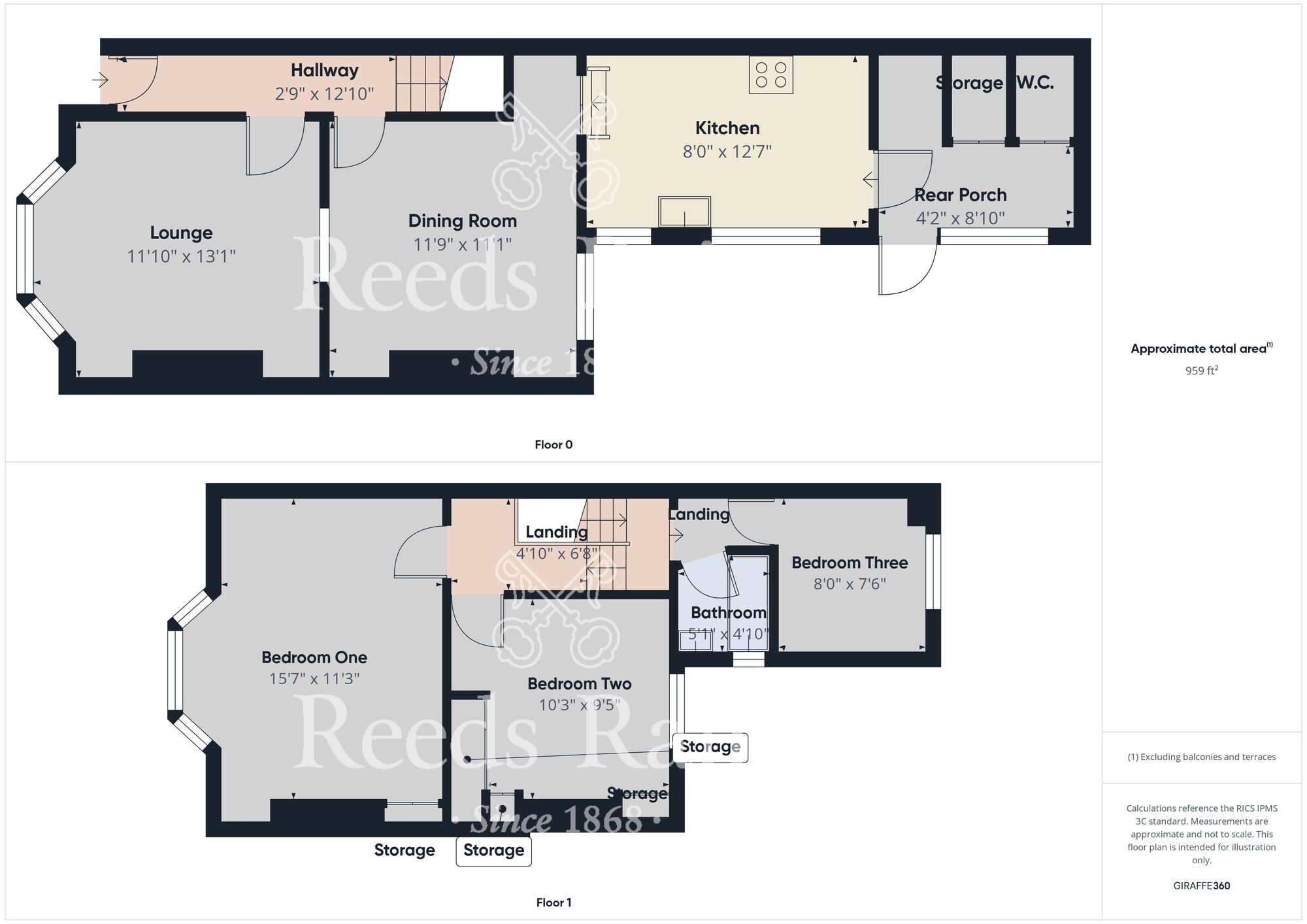 Floorplan of 3 bedroom Mid Terrace House for sale, Wordsworth Street, Hull, East Yorkshire, HU8