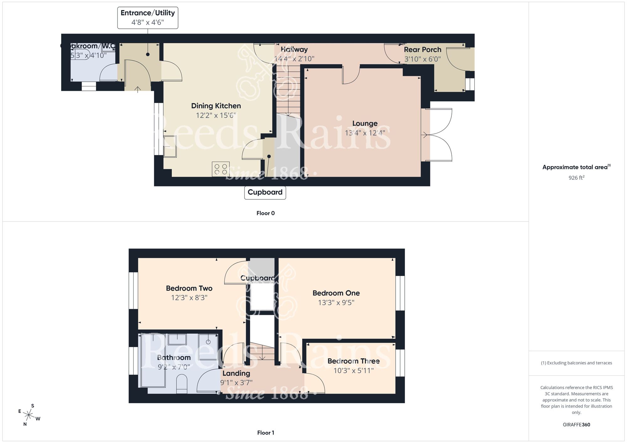 Floorplan of 3 bedroom Mid Terrace House for sale, Lapwing Close, Bransholme, Hull, HU7