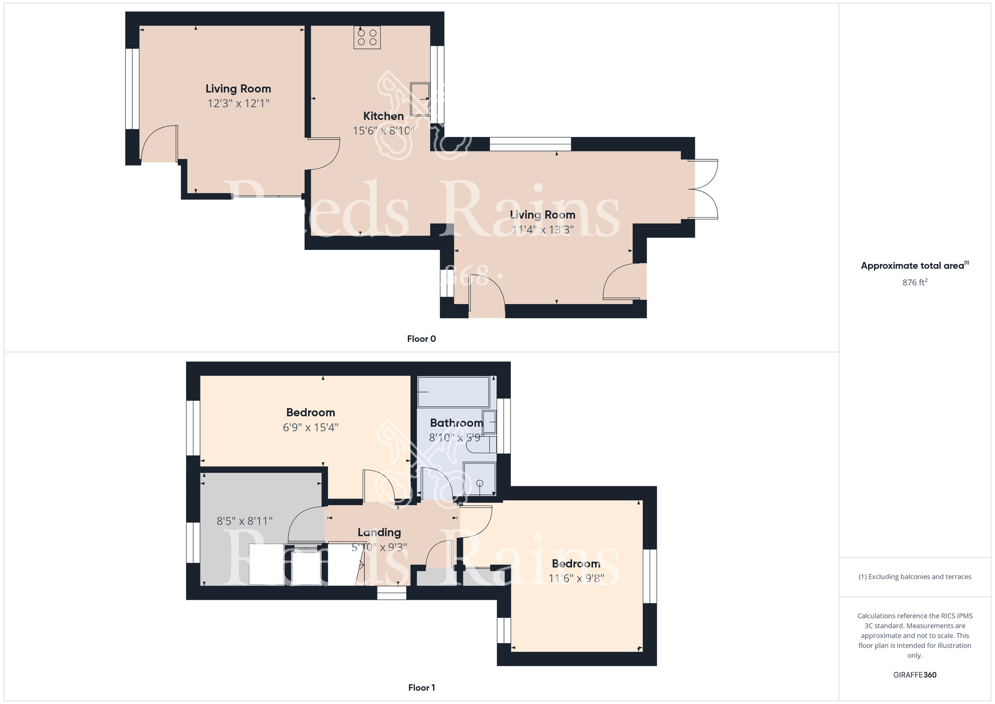 Floorplan of 3 bedroom Semi Detached House to rent, Eldon Drive, Preston, East Riding of Yorkshire, HU12