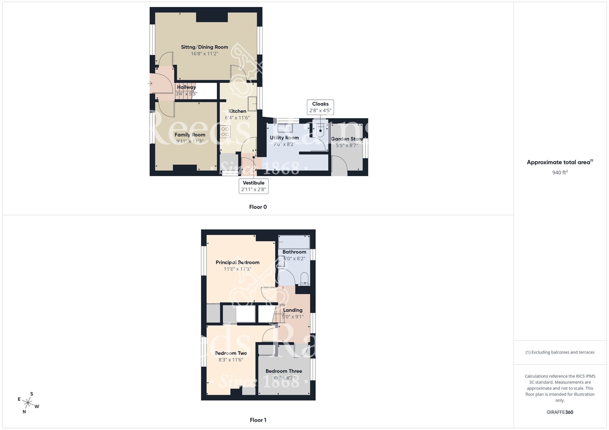 Floorplan of 3 bedroom Semi Detached House for sale, Holderness Villas, Skirlaugh, East Yorkshire, HU11