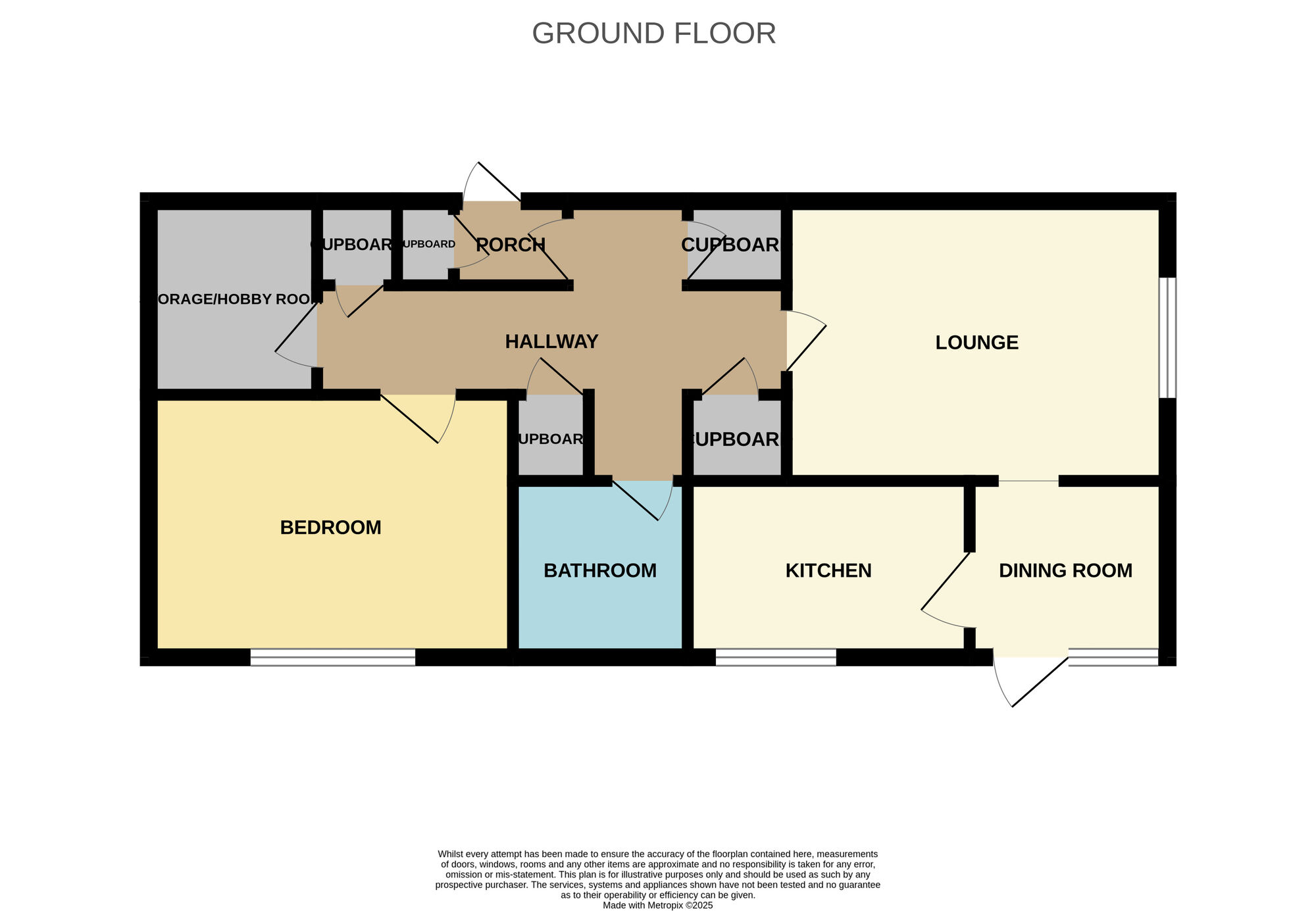 Floorplan of 1 bedroom Detached Bungalow for sale, Greygarth Close, Bransholme, East Yorkshire, HU7